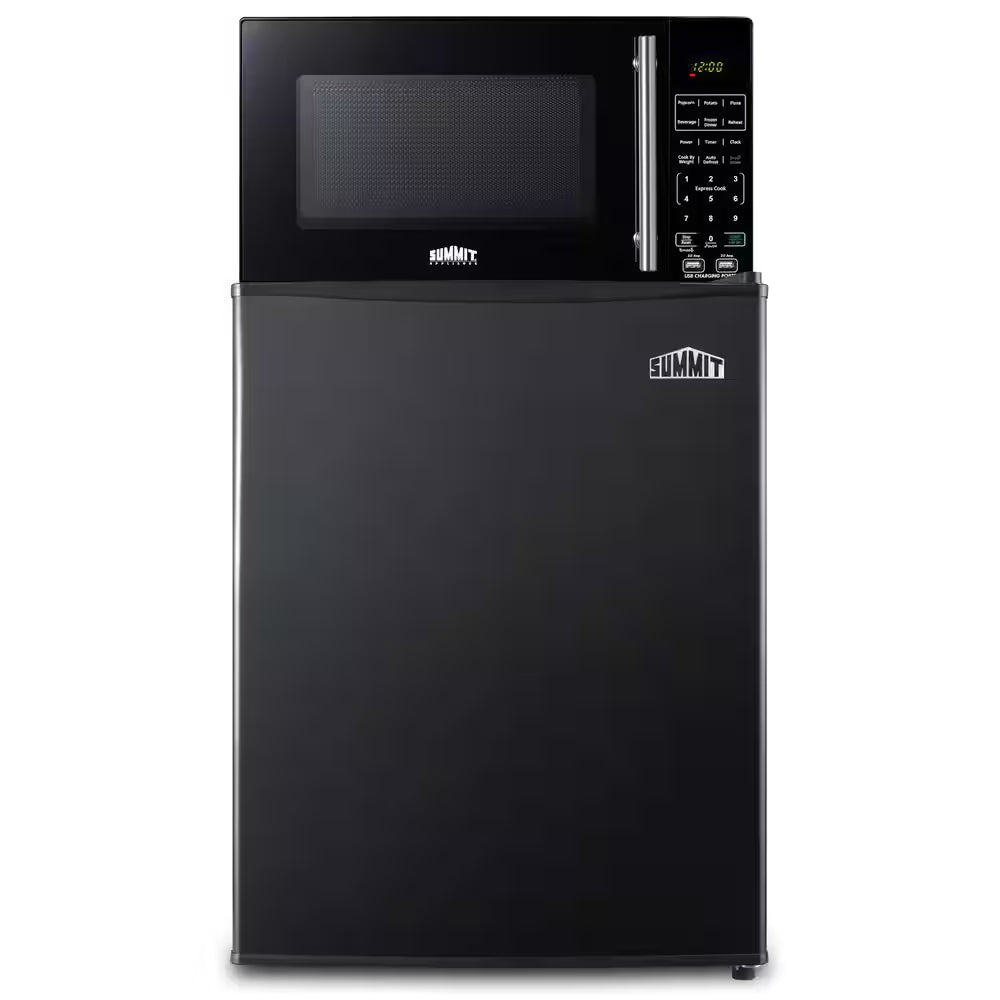 2.4 Cu. Ft. Mini Fridge in Black without Freezer and 0.7 Cu. Ft. Microwave Combo