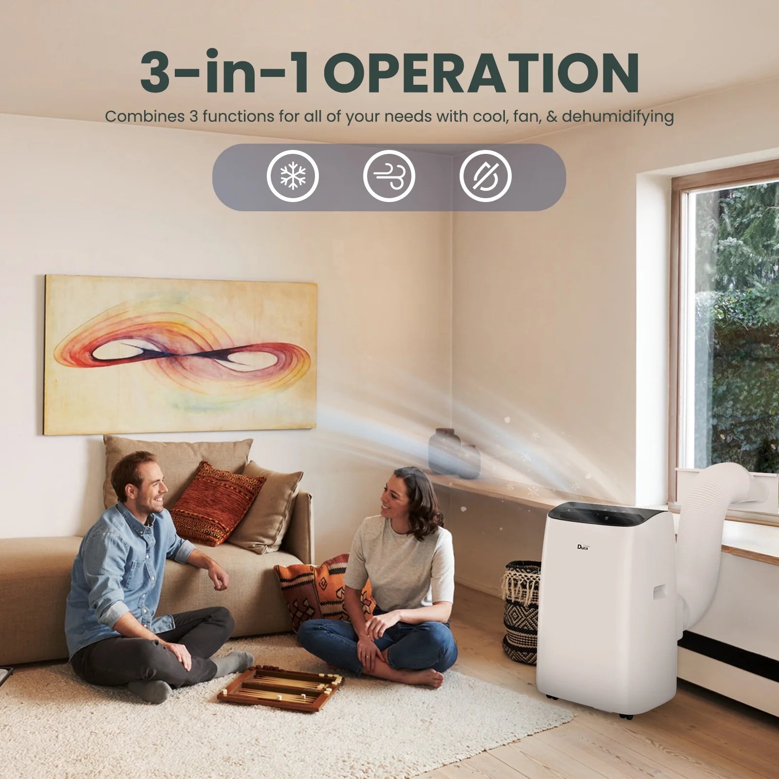 Portable Air Conditioners Unit 10200BTU(14000 BTU ASHRAE), Dehumidifier, Cooling, Fan, Remote Control, 450 Sq. Ft