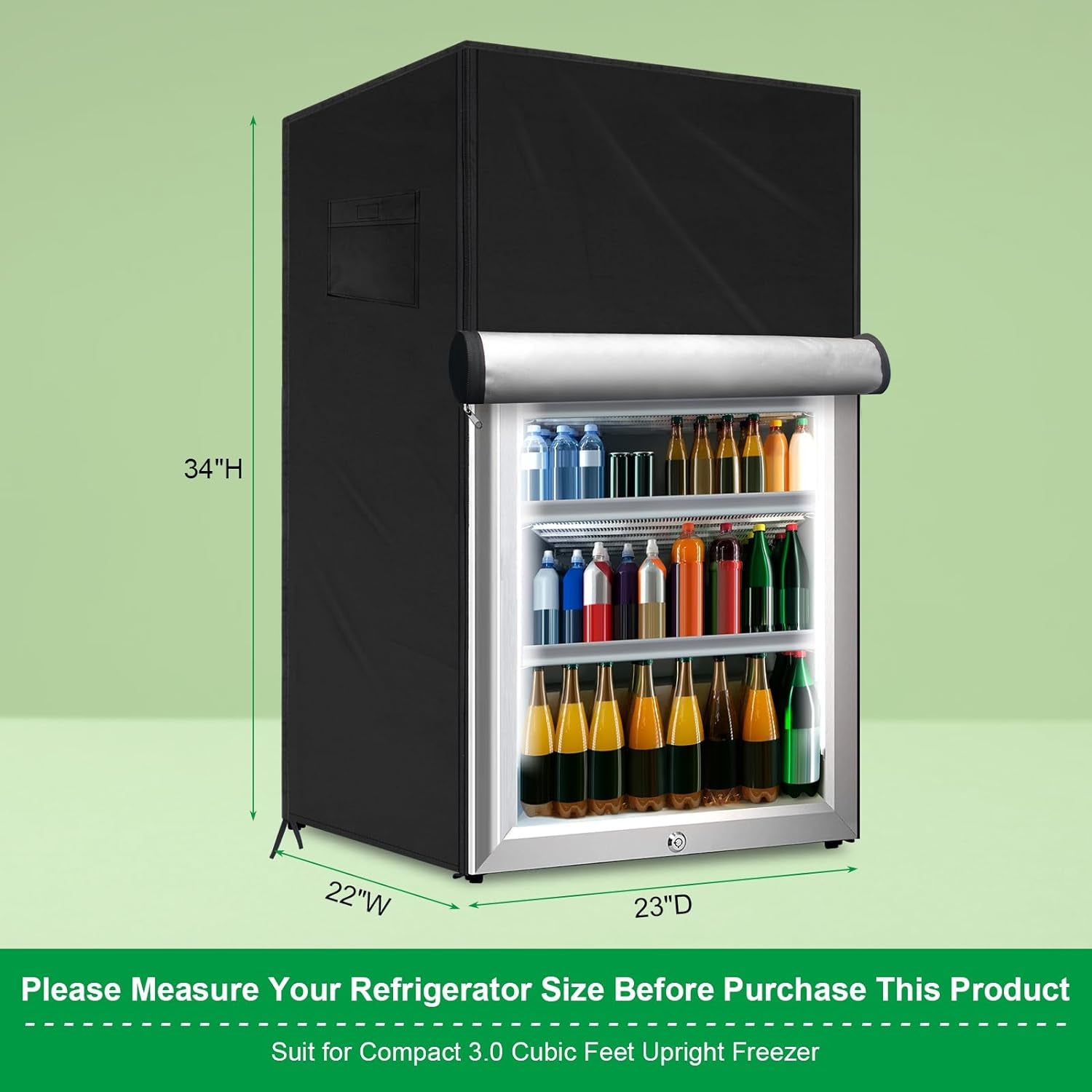 Outdoor Refrigerator Cover Dustproof Freezer for Protecting Upright Freezers/Bev