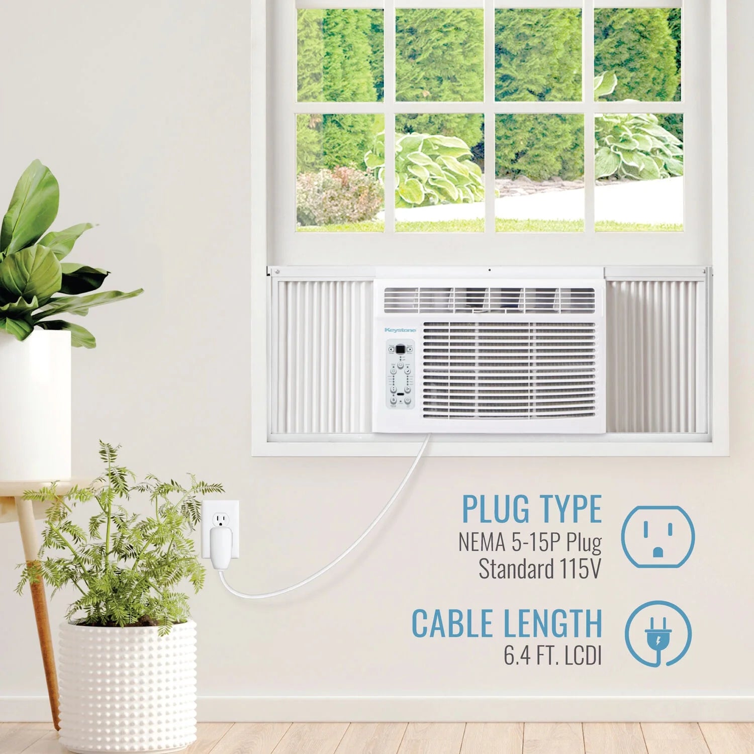8,000 BTU 350 Sq. Ft 115-Volt Window Air Conditioner, White, KSTAW08BE
