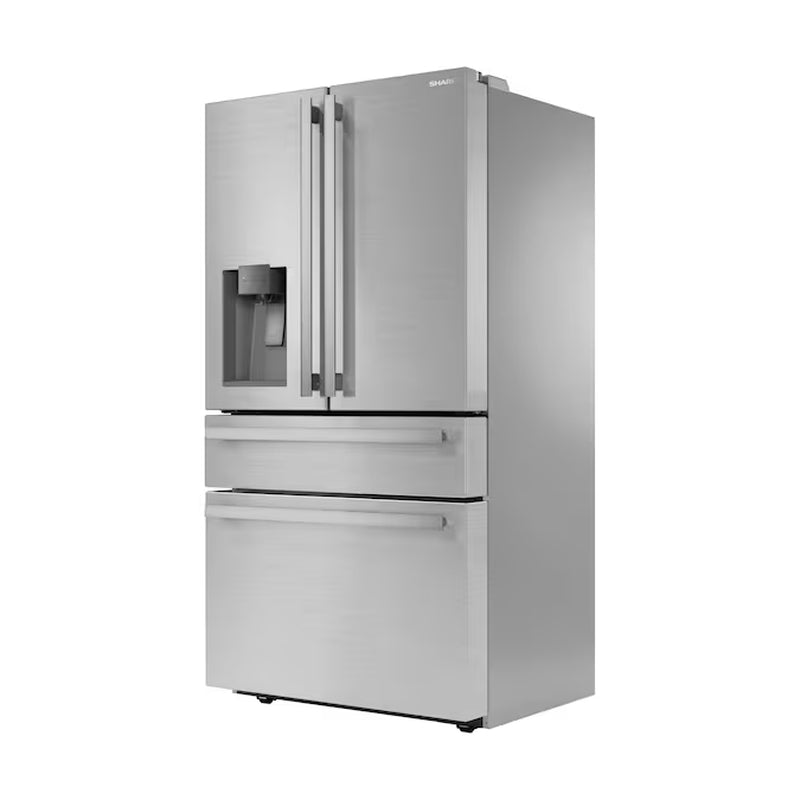 Counter-Depth 21.6-Cu Ft 4 -Door 36-In Wide French Door Refrigerator with Ice Maker with Water and Ice Dispenser ( Stainless Steel ) ENERGY STAR Certified