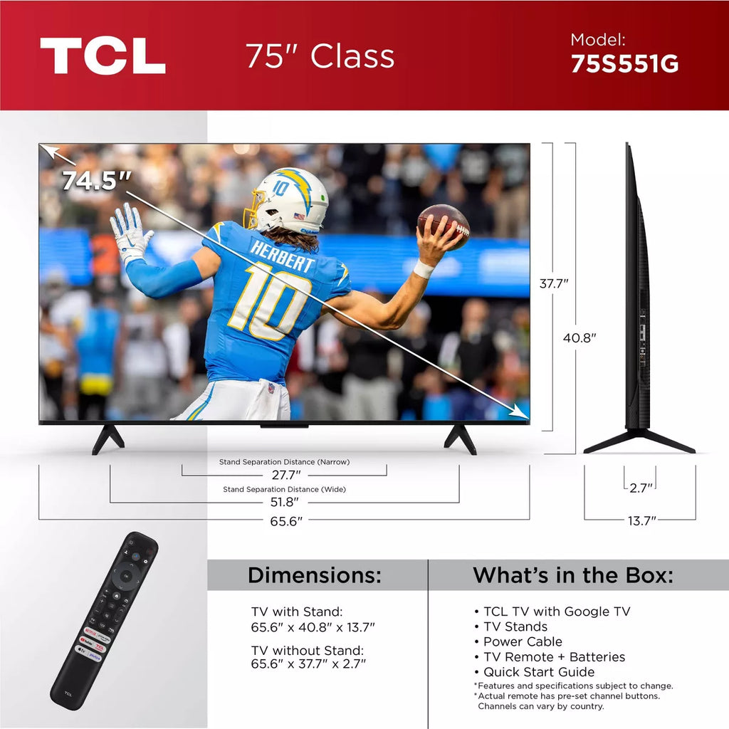 TCL Class S5-Series 4K UHD HDR LED Smart Google TV