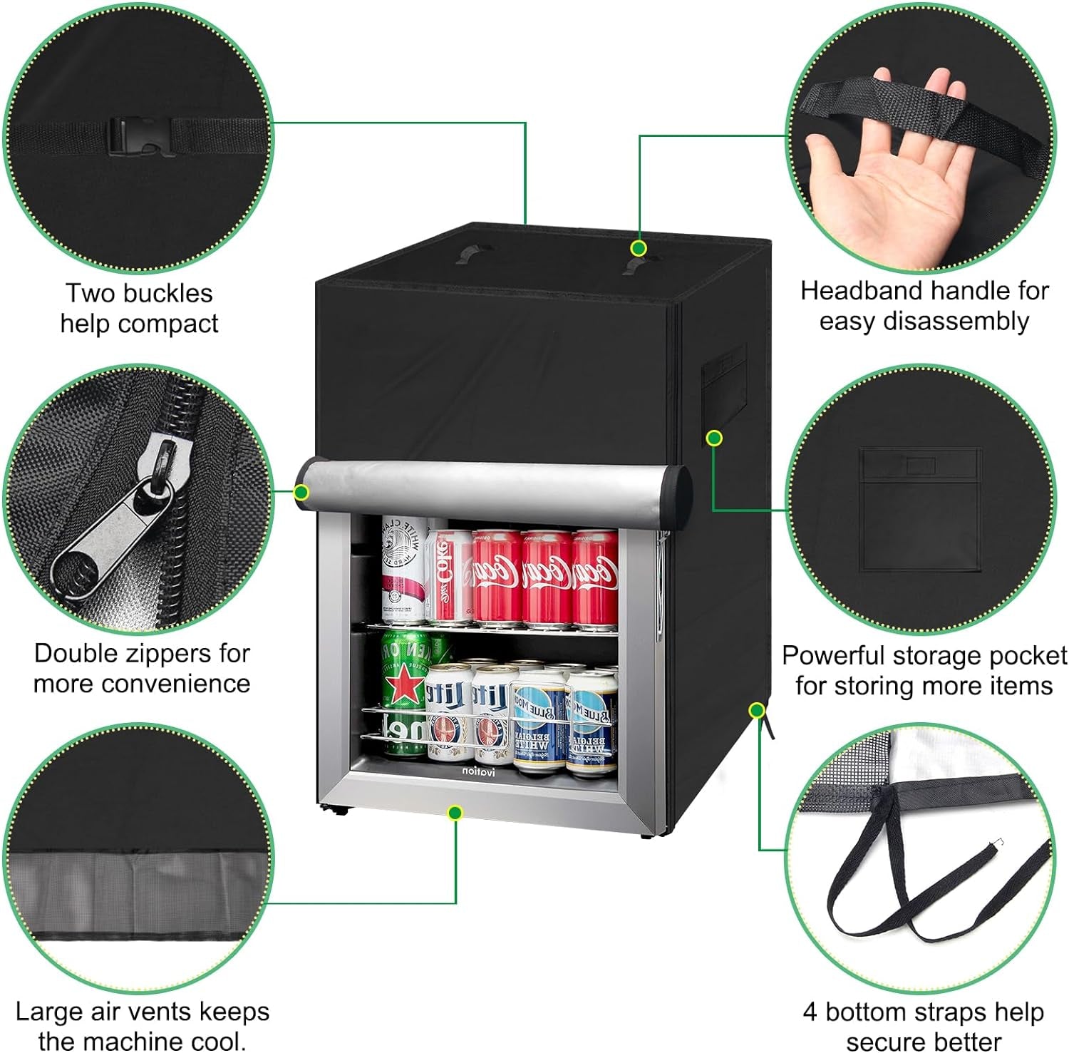 Outdoor Refrigerator Cover Dustproof Freezer for Protecting Upright Freezers/Bev