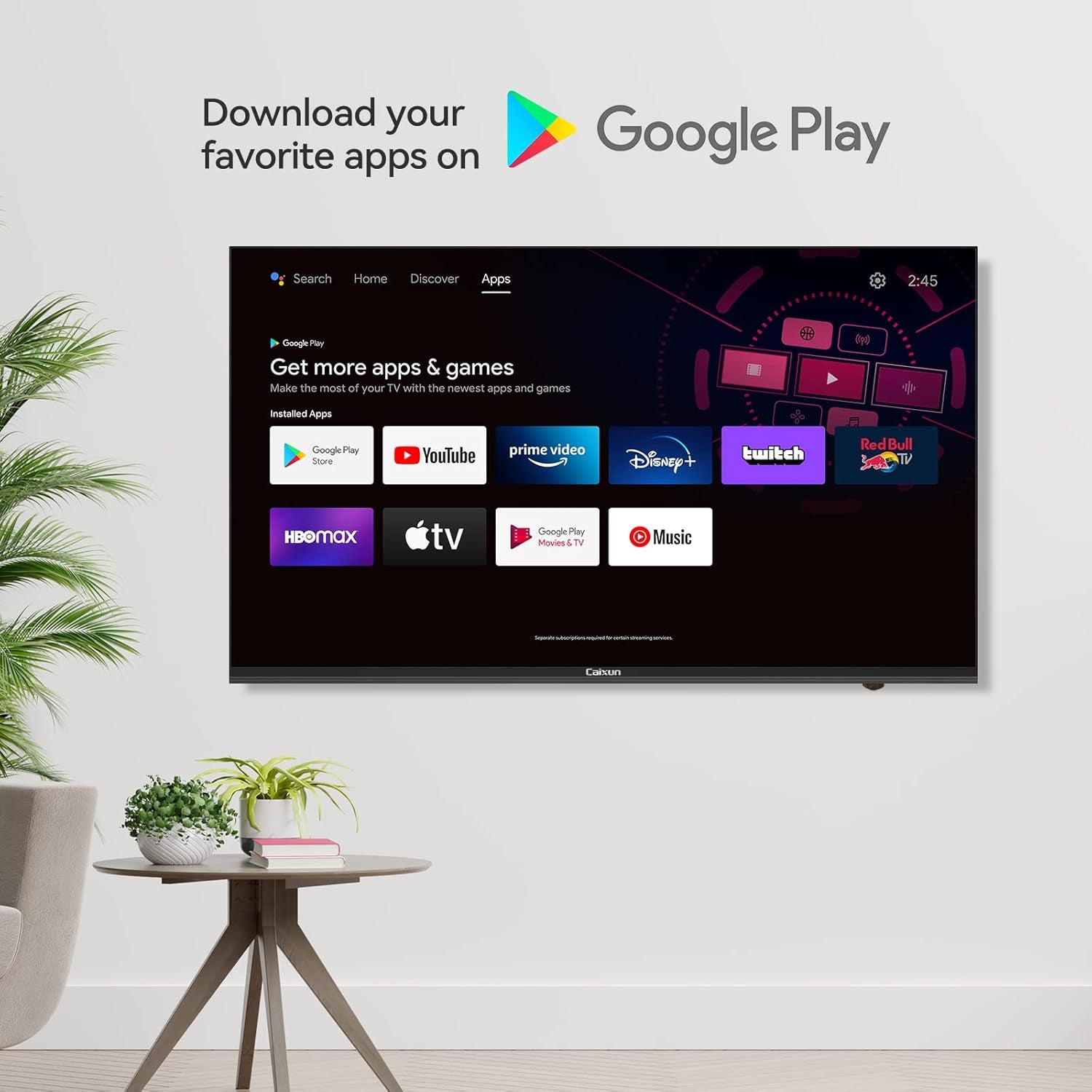 EC43S1UA, 43 Inch 4K UHD HDR LED Smart Android TV with Google Assistant (Voice Control), Screen Share, HDMI, USB