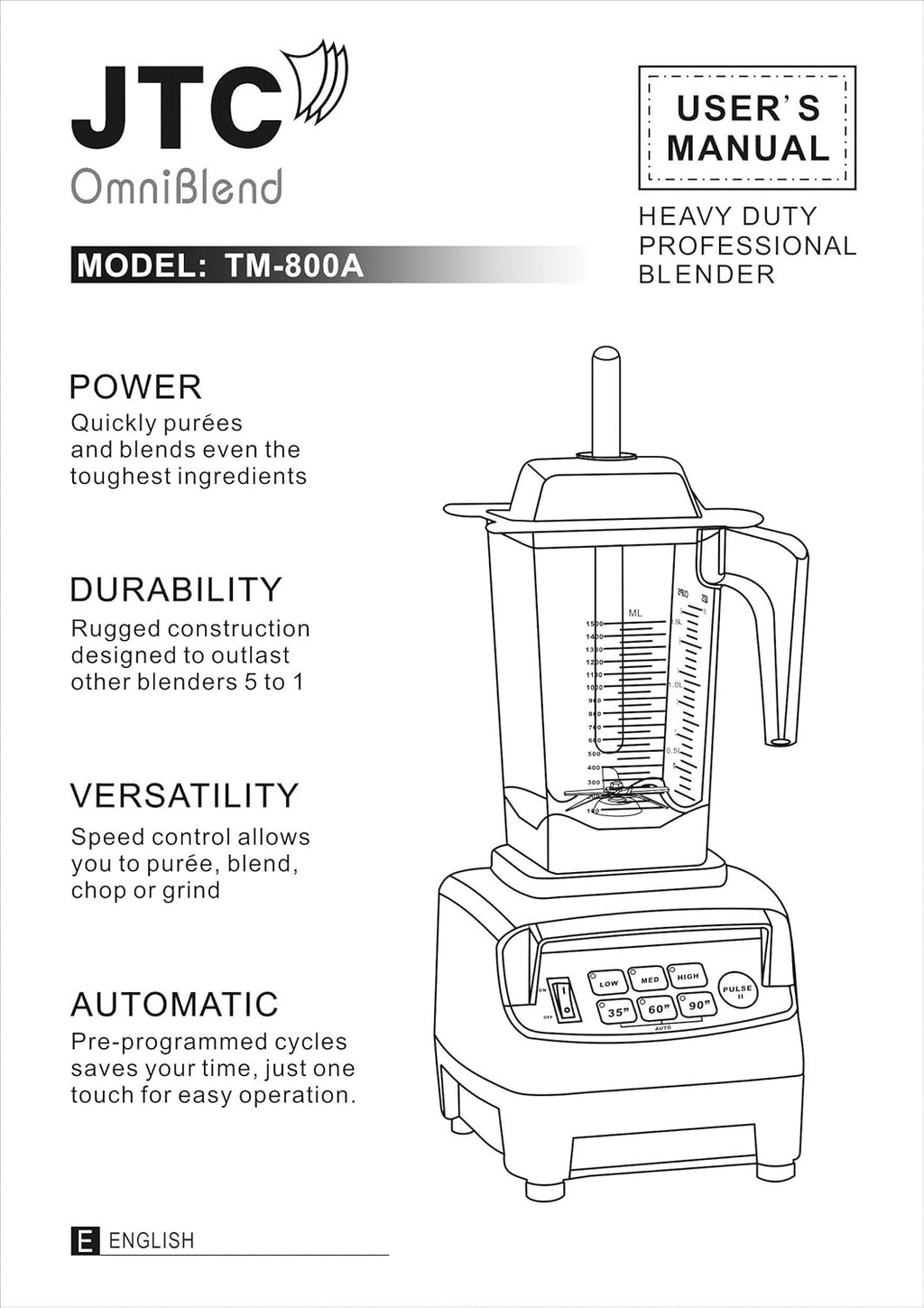 V Professional Blender TM-800A (Maroon)