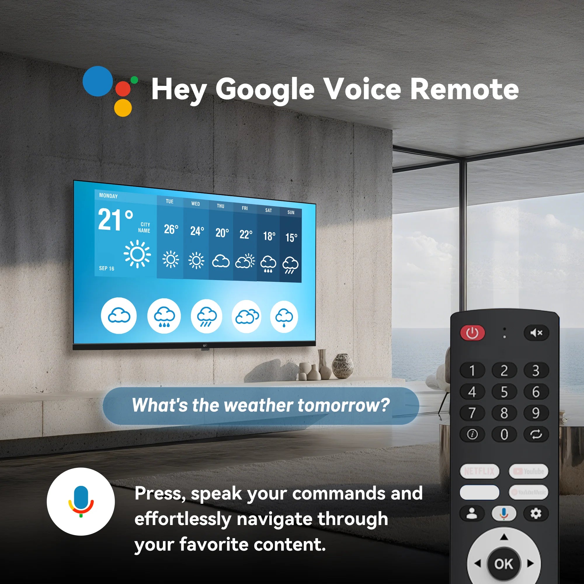 32 Inch Smart Google TV Palette-Series HD 720P , Dolby Audio, HDR 10, Bluetooth, Voice Control