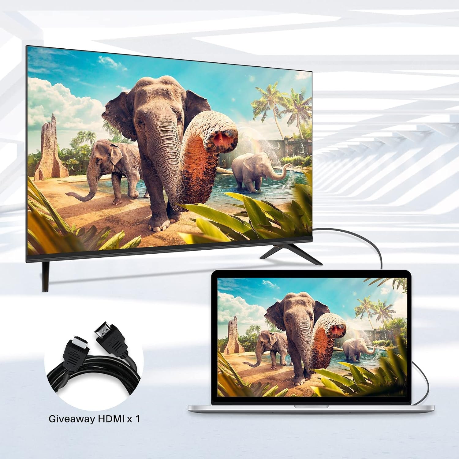 EC43S1UA, 43 Inch 4K UHD HDR LED Smart Android TV with Google Assistant (Voice Control), Screen Share, HDMI, USB