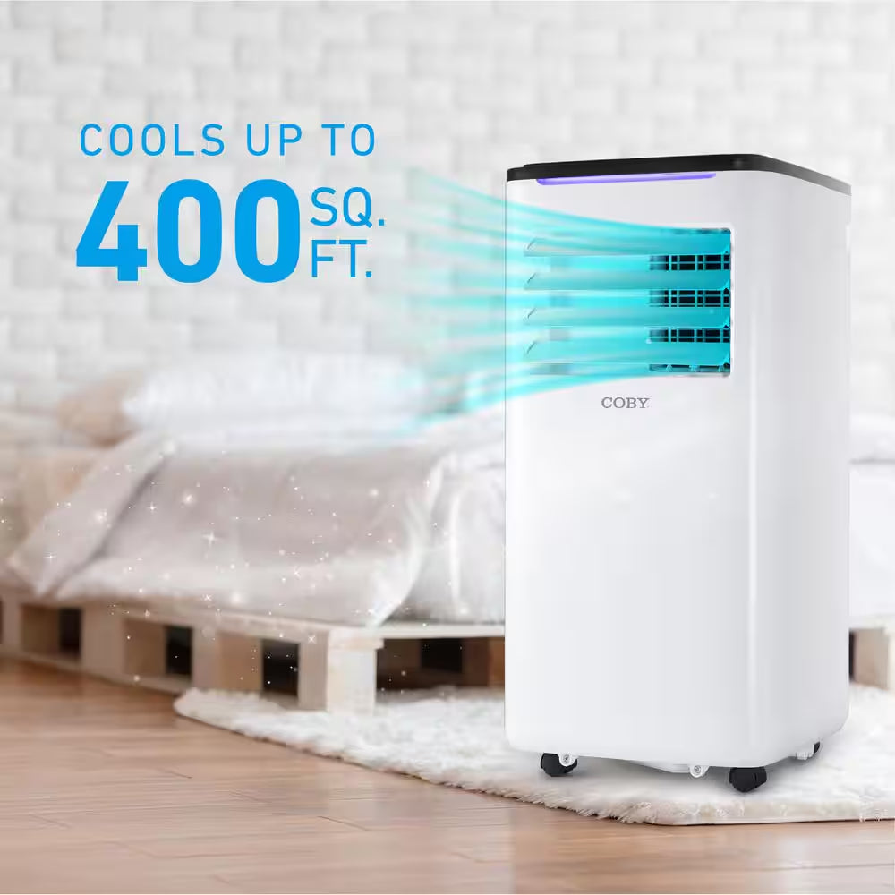CBPAC 6500(DOE) BTU Portable Air Conditioner Cools 400 Sq. Ft. without Heater with Dehumidifier with Remote in White