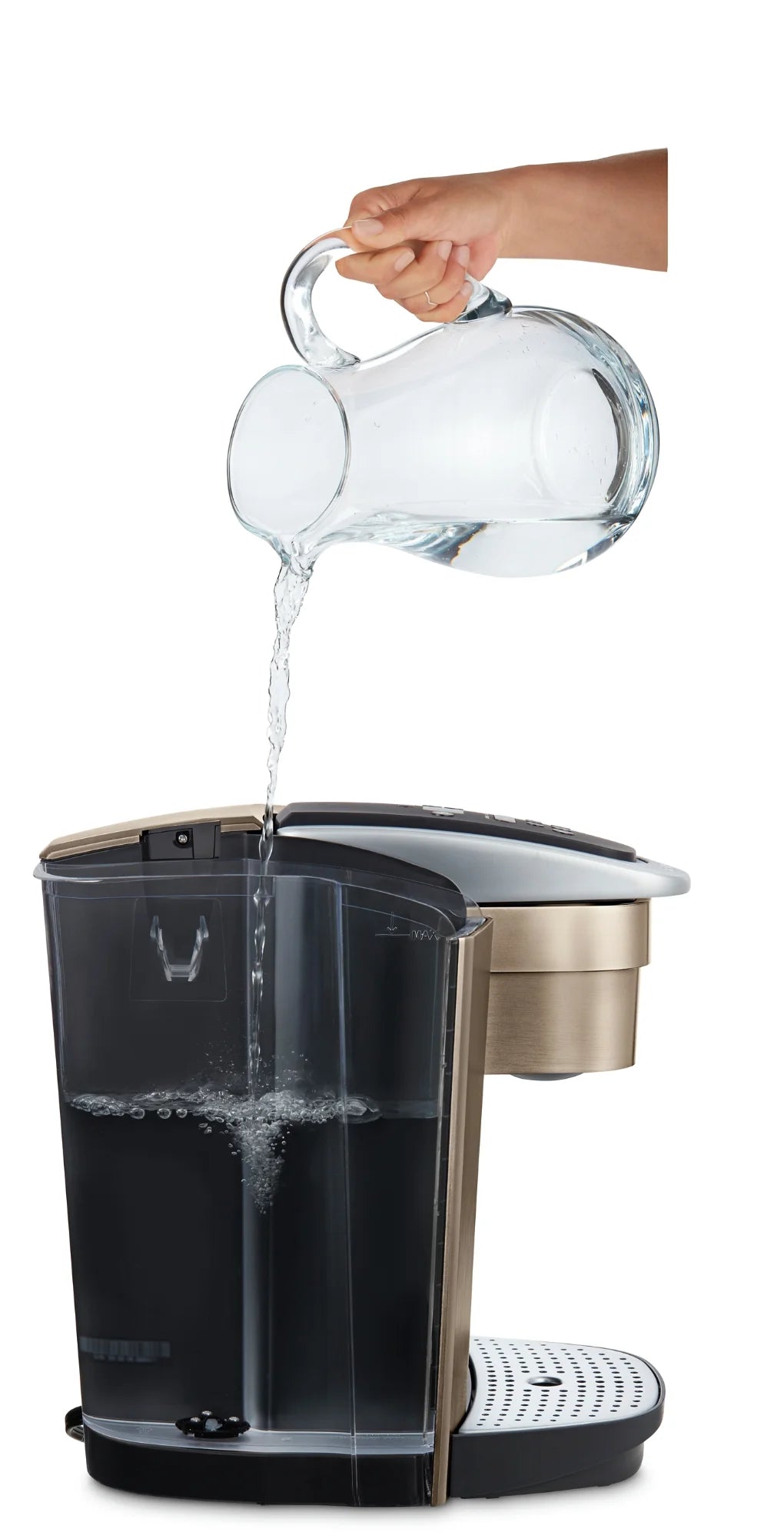 K-Elite, Single Serve K-Cup Pod Coffee Maker, Brushed Gold