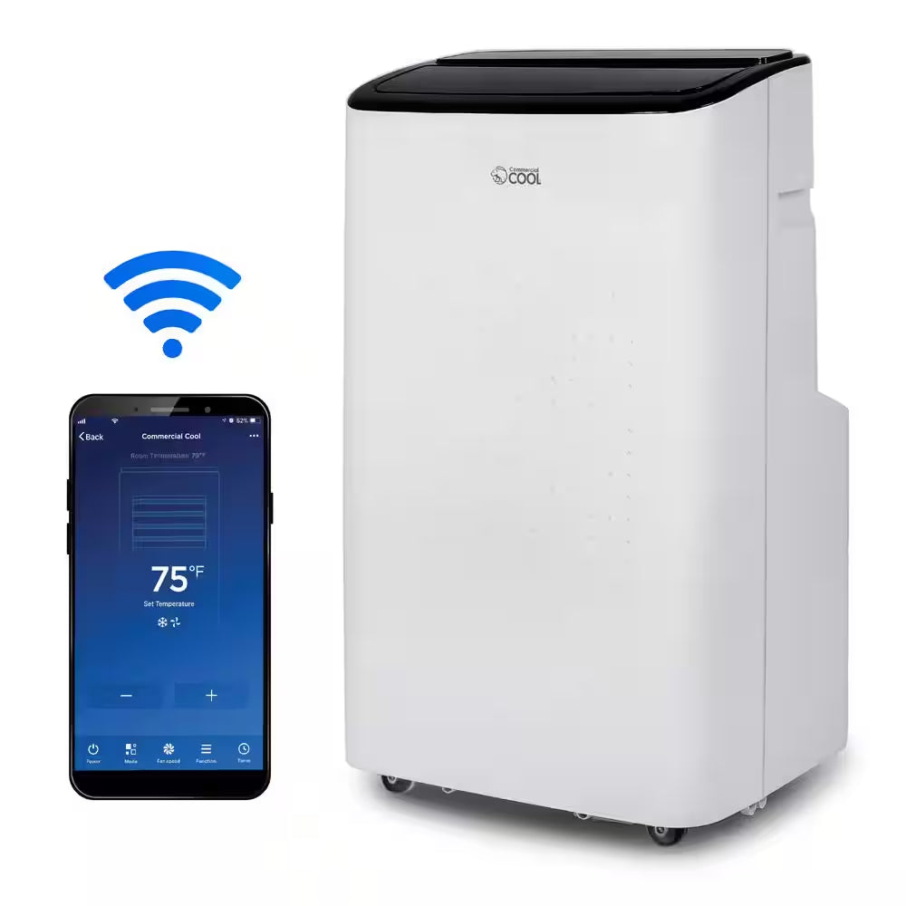 6,300 (DOE) BTU Wifi Enabled Portable Air Conditioner, Bedroom Edition, White