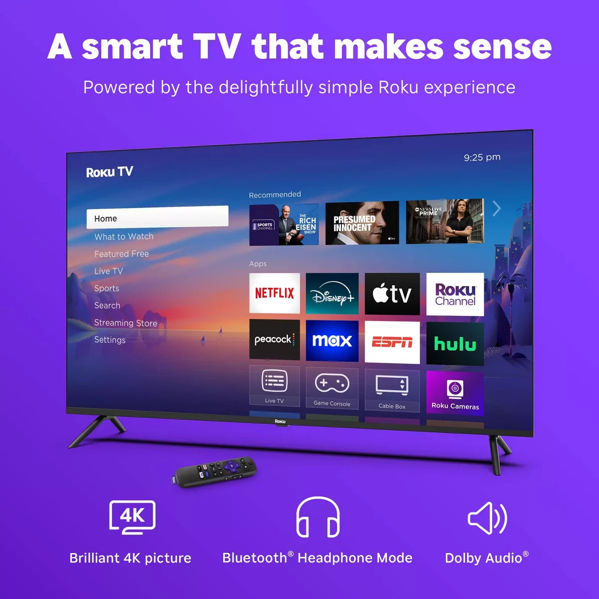Roku 43" Select Series 4K HDR Smart Roku TV with Roku TV Remote