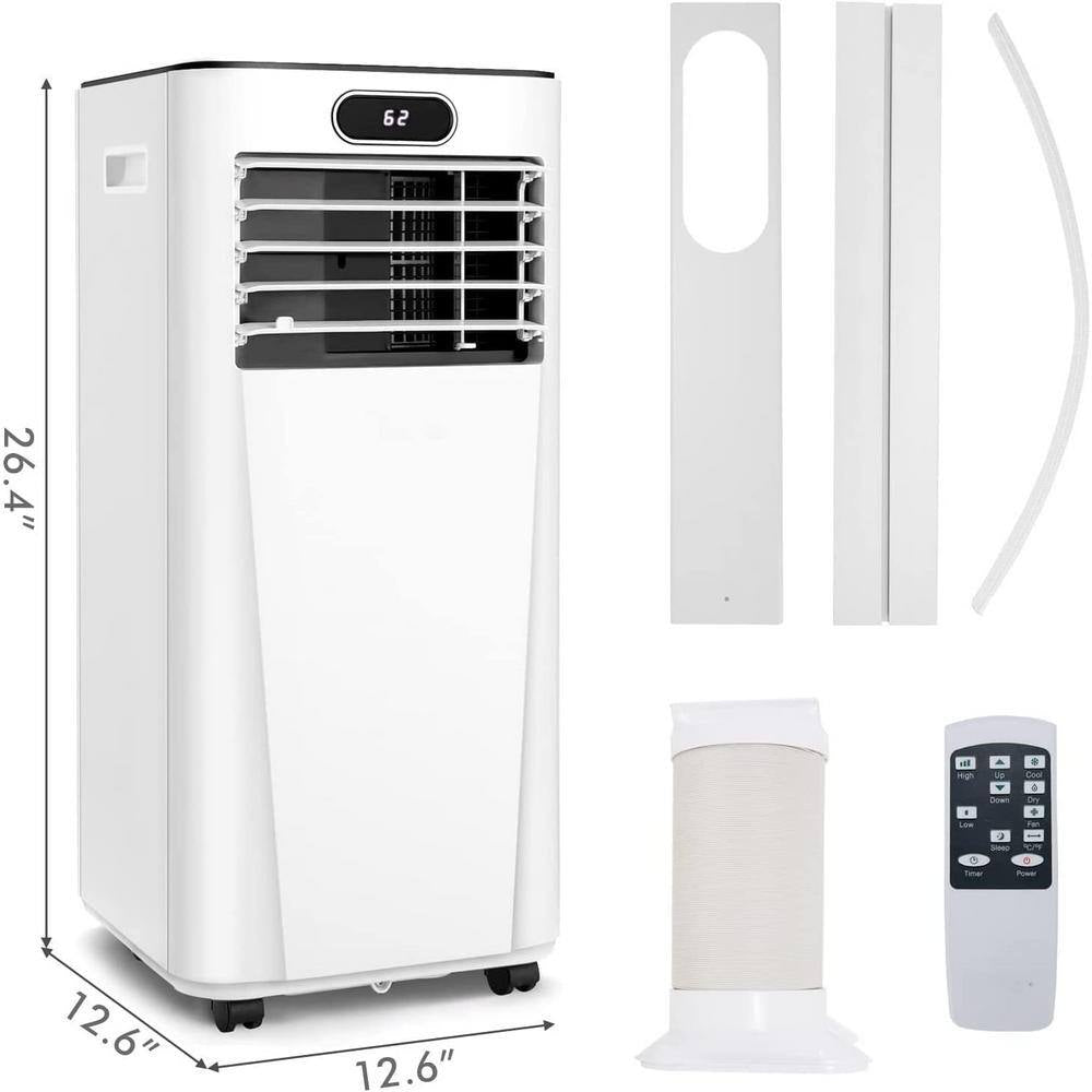 7,000 (DOE) BTU Portable Air Conditioner Cools 350 Sq. Ft. with Humidifier and Remote Control in White