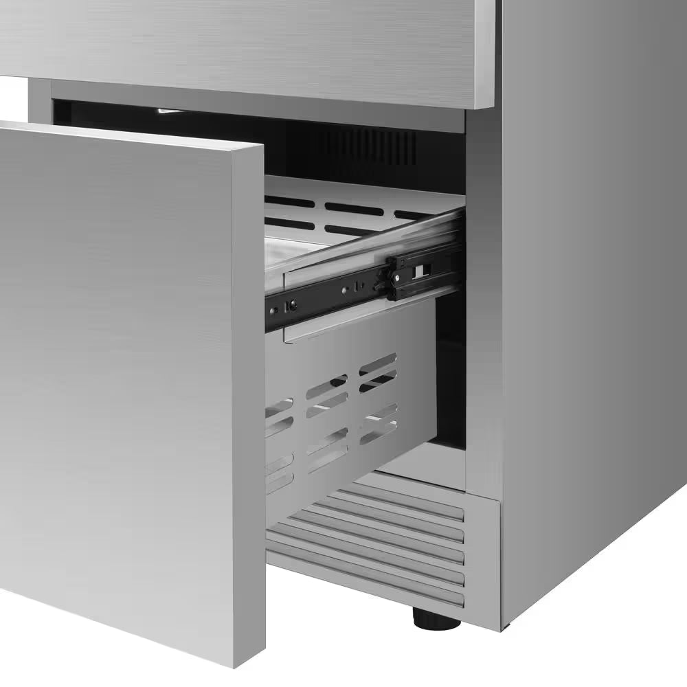 Como 24 In. Single Zone Beverage and Wine Cooler Drawer Refrigerator in Stainless Steel