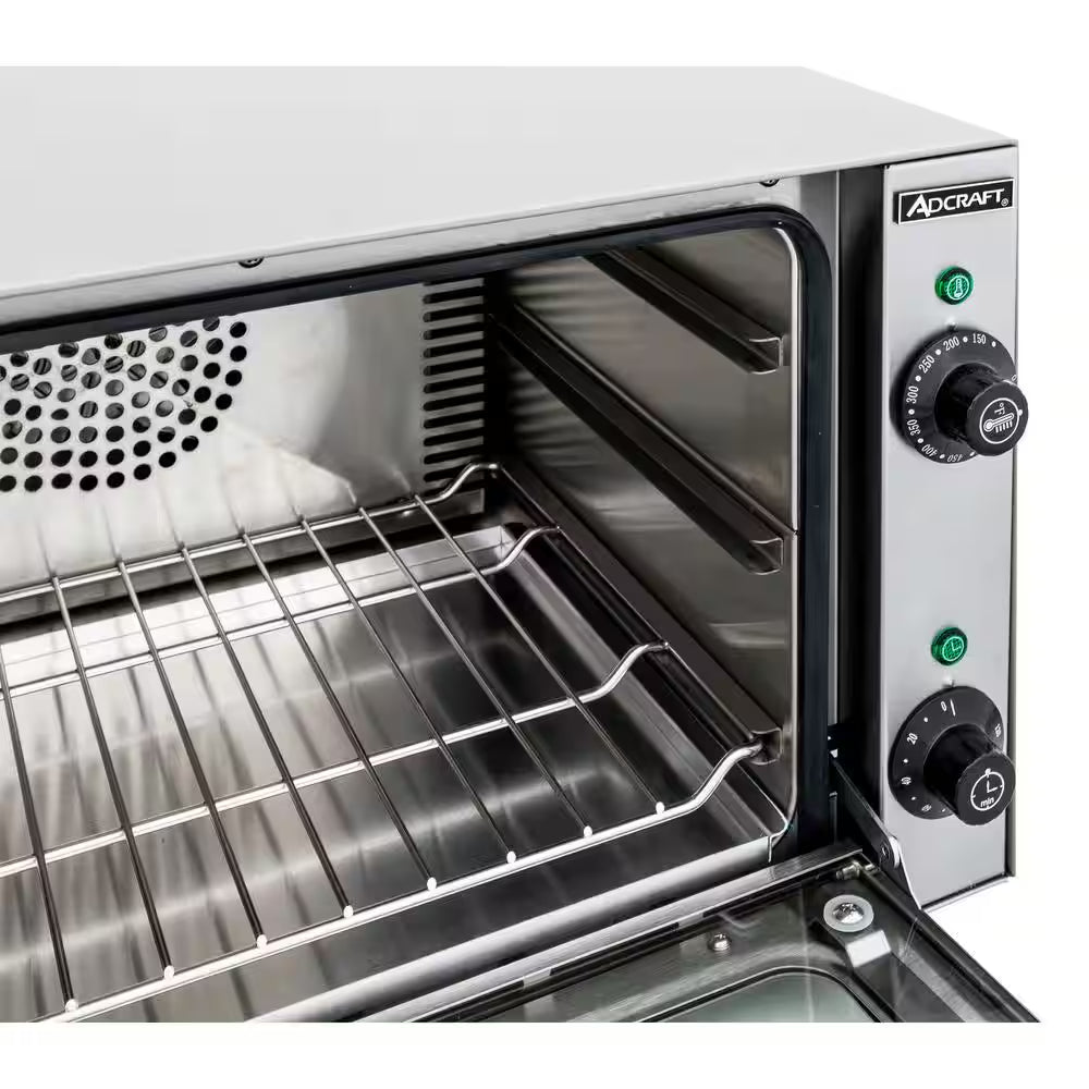 1750 W Stainless Steel Quarter Size Commercial Convection Oven
