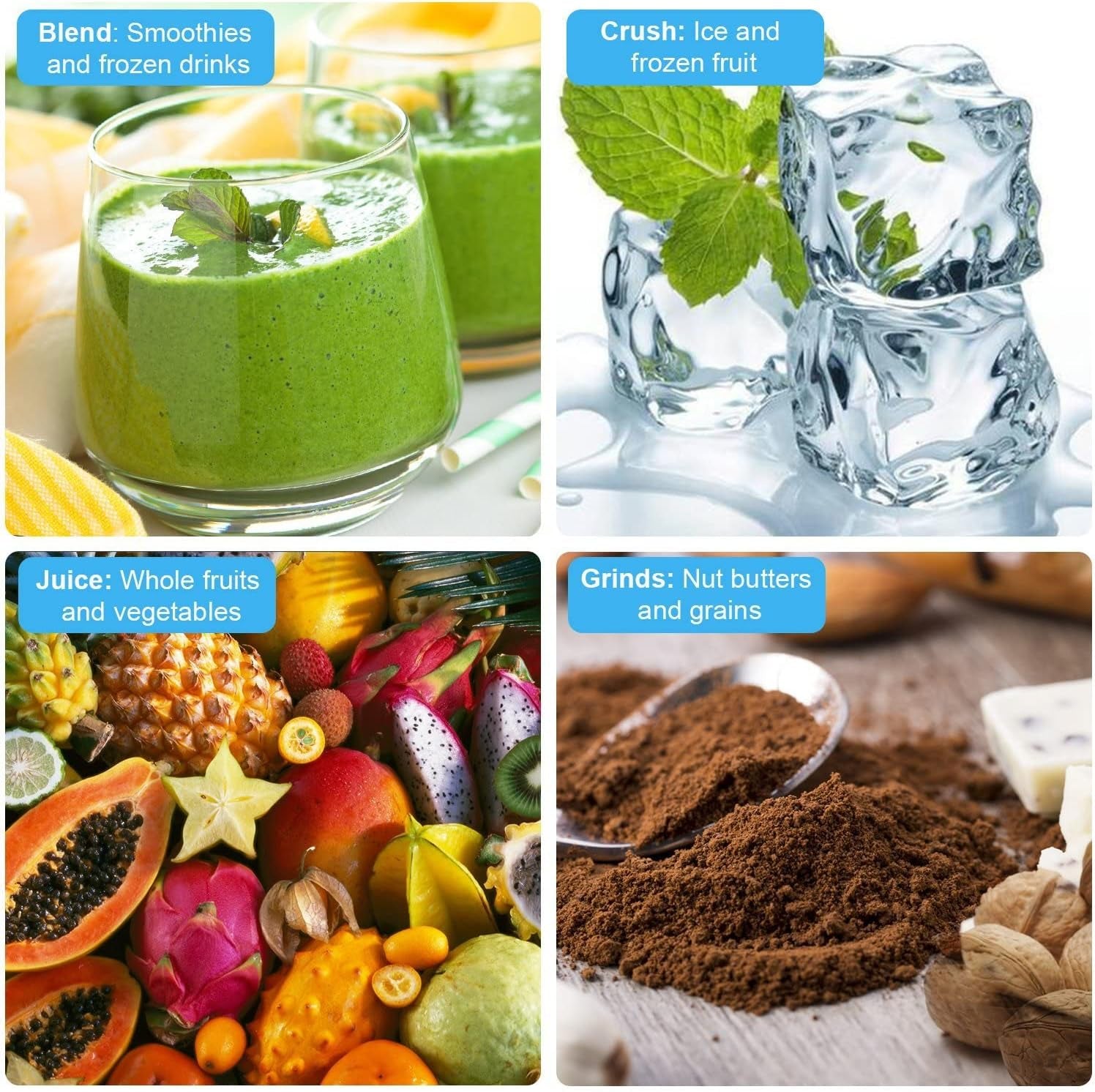 Commercial Smart Smoothie Blender - 2200W High-Power Professional Blenders for Smoothies & More, 4 Pre-Set Programs, Quiet Blender with Removable Shield, 52Oz Jar, 120V, K80TS (Black)