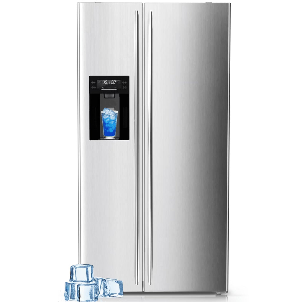 21 Cu.Ft. 36" Depth French Door Refrigerator with Ice & Water Dispenser, Auto Defrost, Gray Stainless Steel