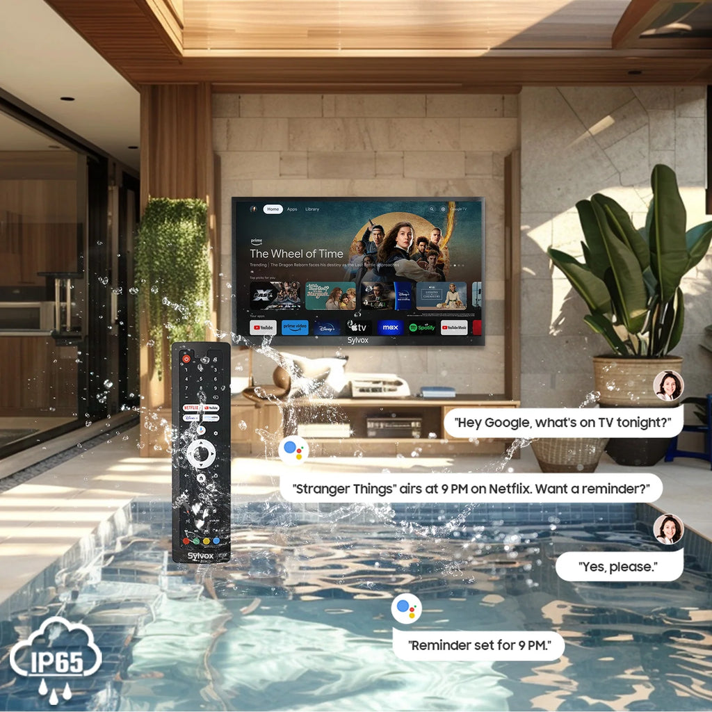 Outdoor Smart TV, 43" Google TV with Dobly Atmos, Google Assistant, 4K 1000Nits outside Television, IP55 Waterproof TV for Partial Sun (Deck Pro 2.0 NEW)