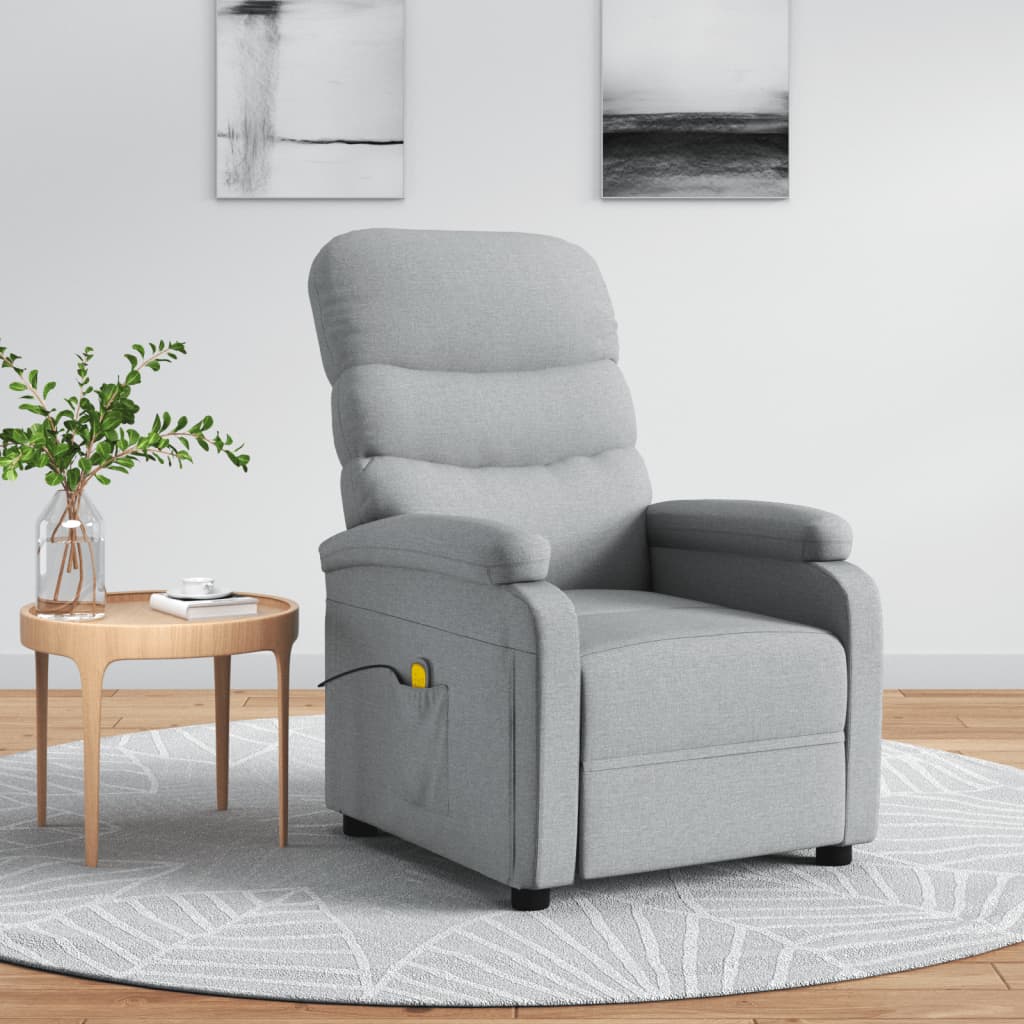 vidaXL Massage Recliner Electric Massaging Recliner Chair for Elderly Fabric