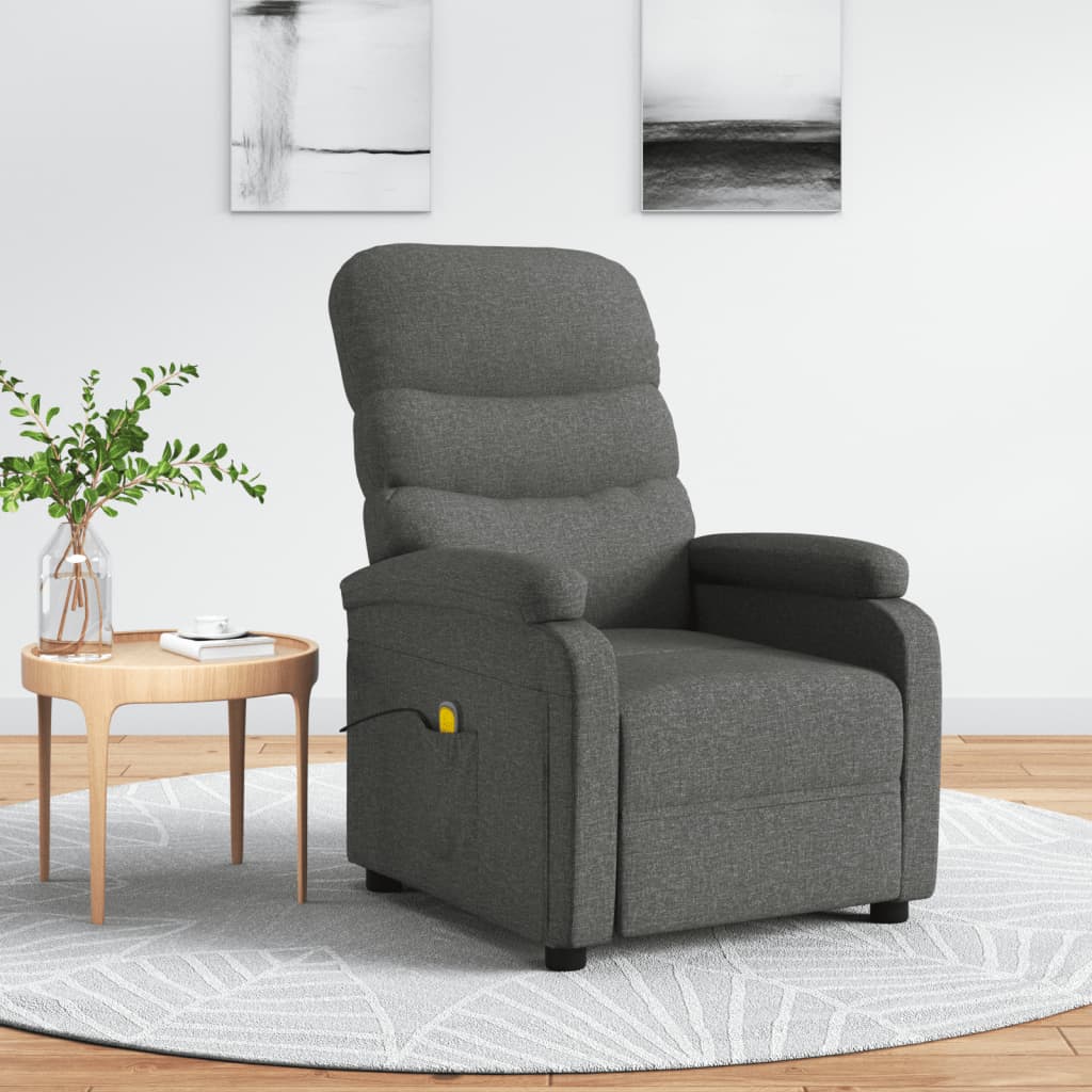 vidaXL Massage Recliner Electric Massaging Recliner Chair for Elderly Fabric