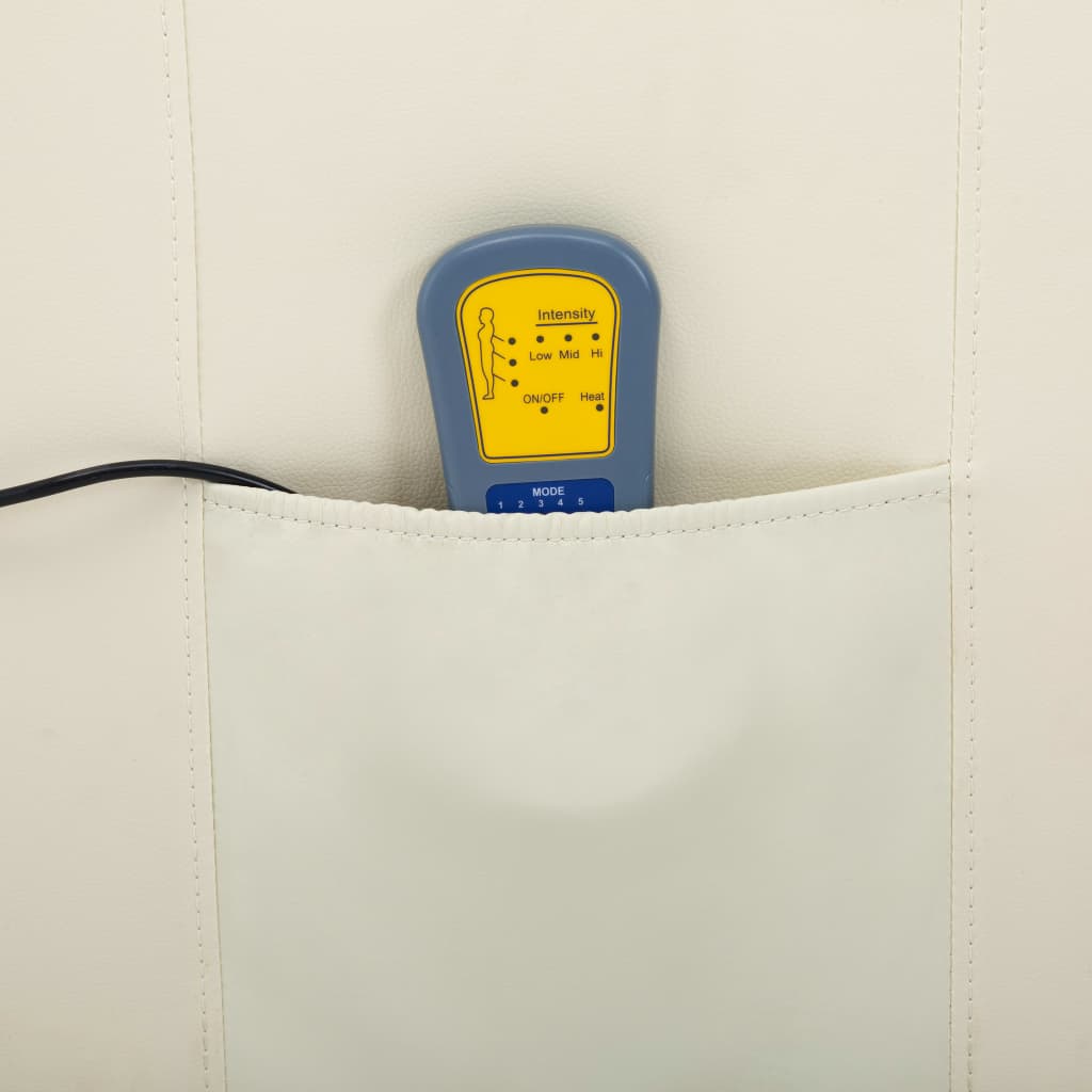 vidaXL Massage Chair Massaging Recliner Sleeper Chair for Elderly Faux Leather