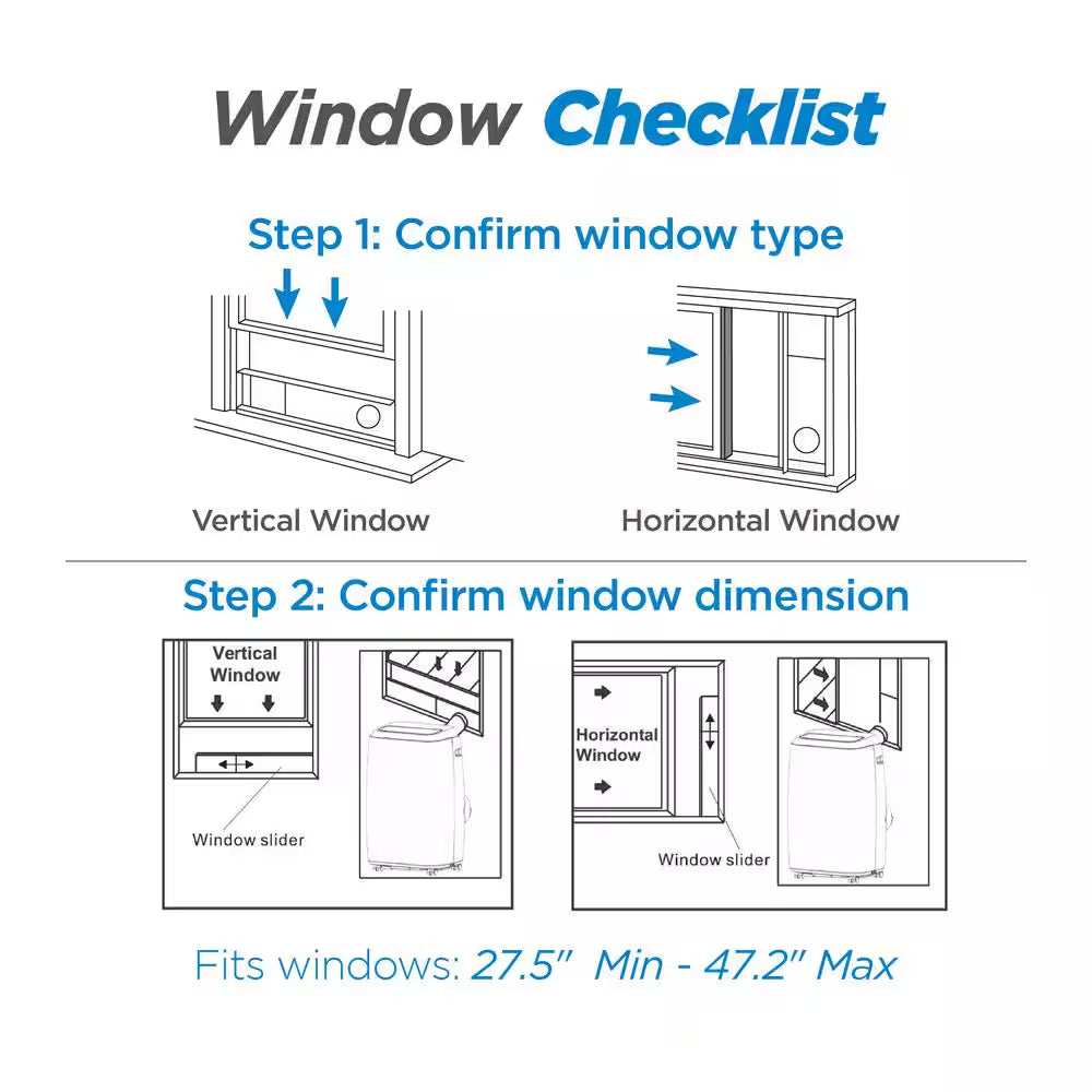 CBPAC 10800(DOE) BTU Portable Air Conditioner 775 Sq. Ft. with Heater and Dehumidifier with Remote in White