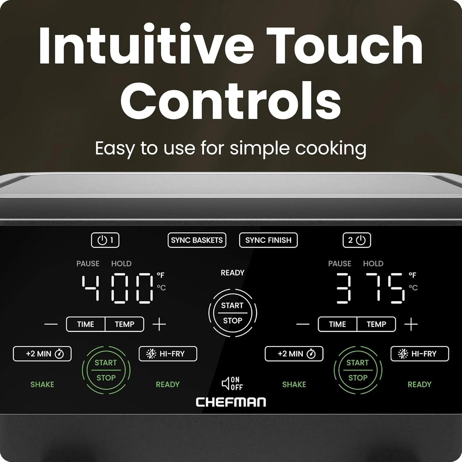 Dual Basket Digital Air Fryer W/ Easy View Windows, 2 Independent 3 Qt Baskets - Black