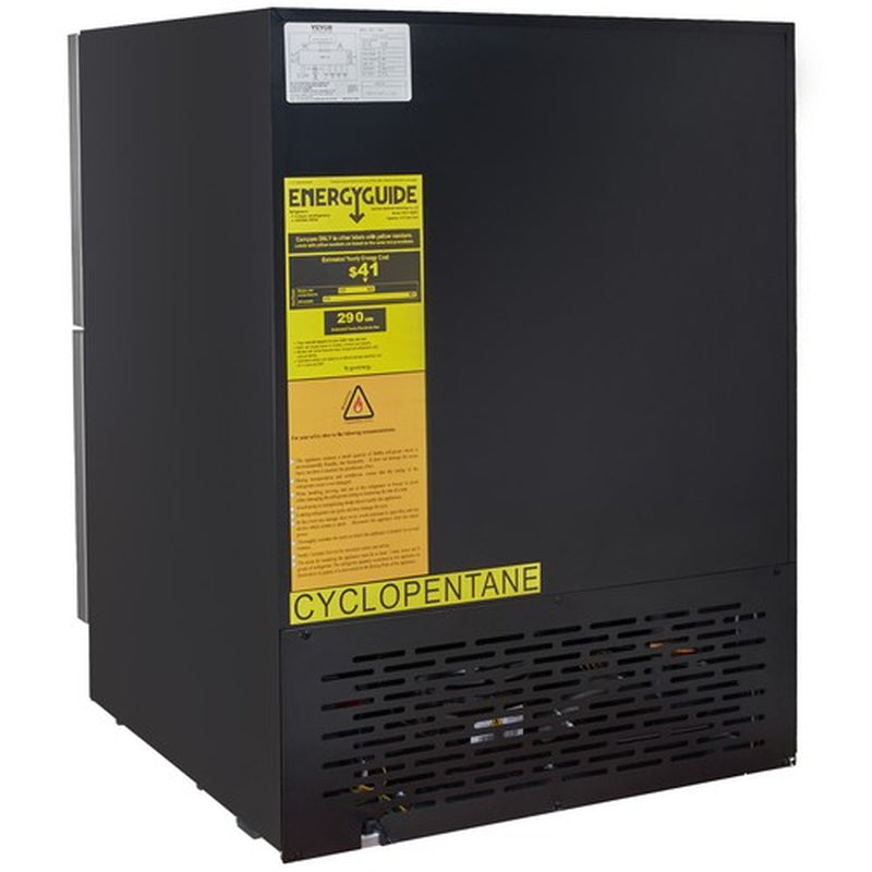 VEVOR Undercounter Refrigerator 24" Built-In 2 Drawer Refrigerator Fridge SUS