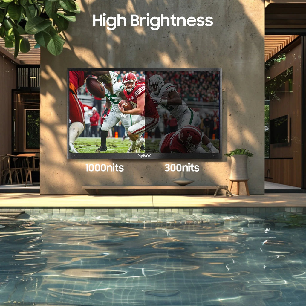 Outdoor Smart TV, 75" Google TV with Dobly Atmos, Google Assistant, 4K 1000Nits outside Television, IP55 Waterproof TV for Partial Sun (Deck Pro 2.0 NEW)