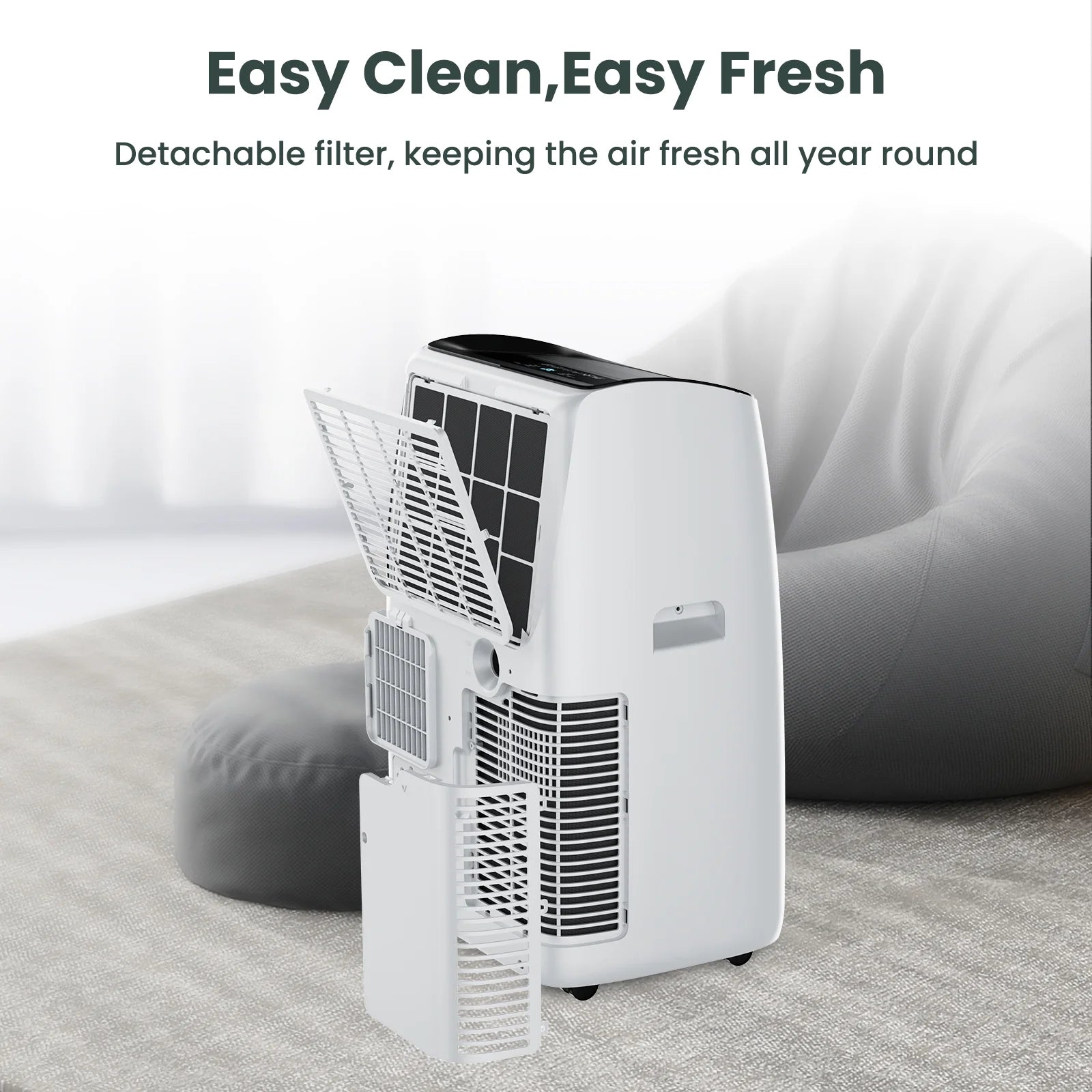 Portable Air Conditioners Unit 10200BTU(14000 BTU ASHRAE), Dehumidifier, Cooling, Fan, Remote Control, 450 Sq. Ft