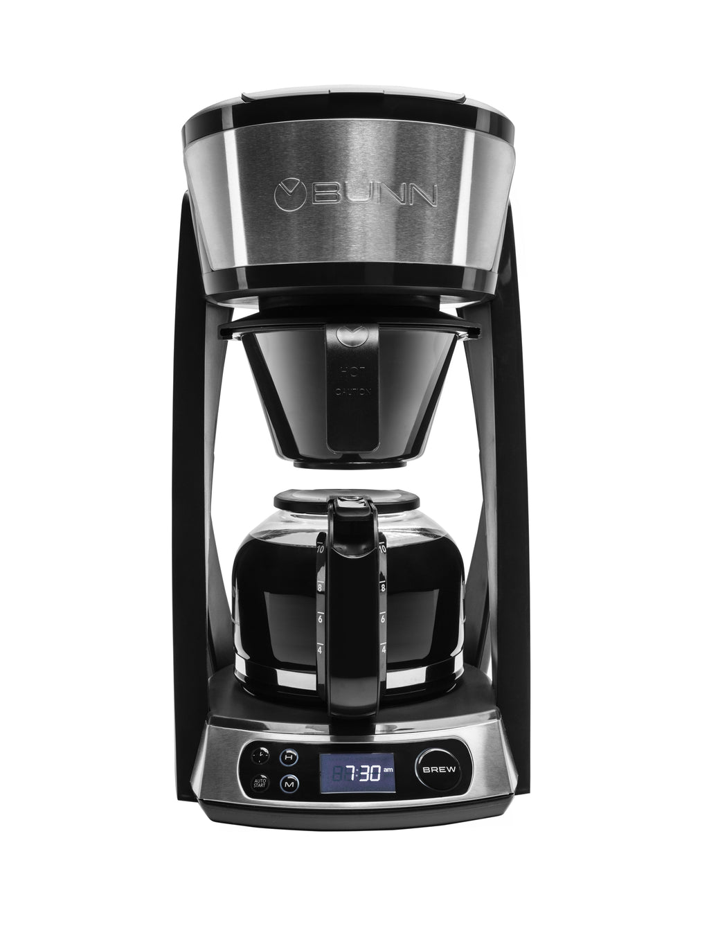 HB Heat N Brew Programmable 10-Cup Coffee Maker, Black/Sst, 46500.0003