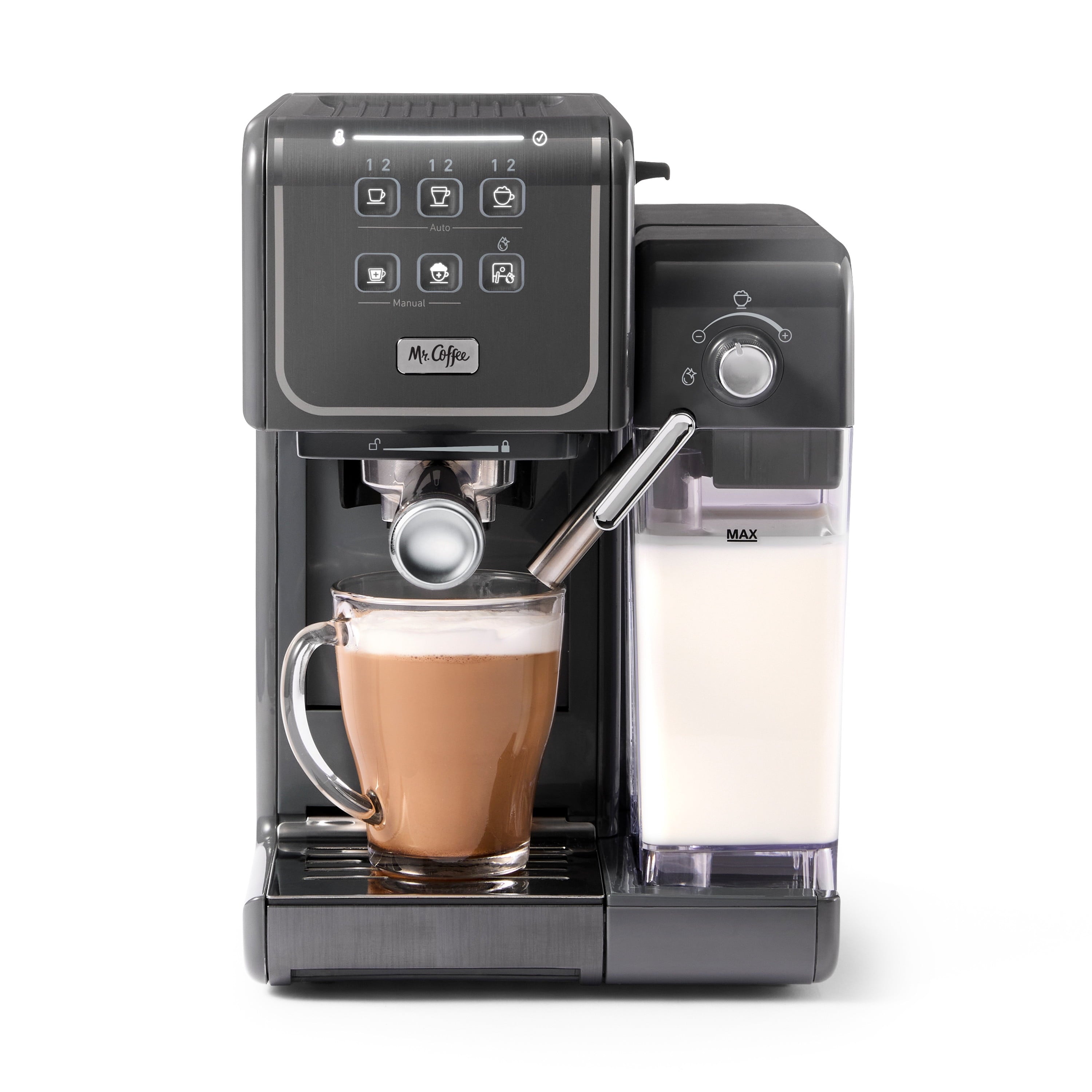 New One-Touch Coffeehouse Espresso, Cappuccino, and Latte Maker, Grey