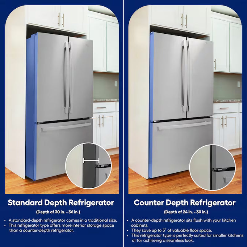 7.3-Cu Ft Counter-Depth 21.75-In Wide Top-Freezer Refrigerator ( Stainless Steel )