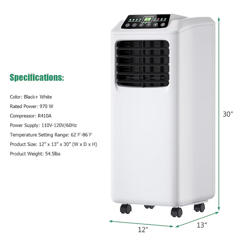 5500 BTU DOE 110-Volt Vented Small Room Portable Air Conditioner Remote Included