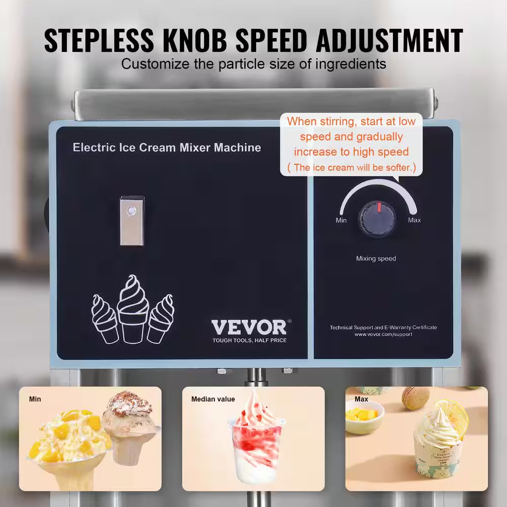 Ice Cream Blender 400W High-Speed Ice Cream Maker Mixer Stir Machine 4200RPM, Stepless Speed Adjustment Ice Cream Shaker