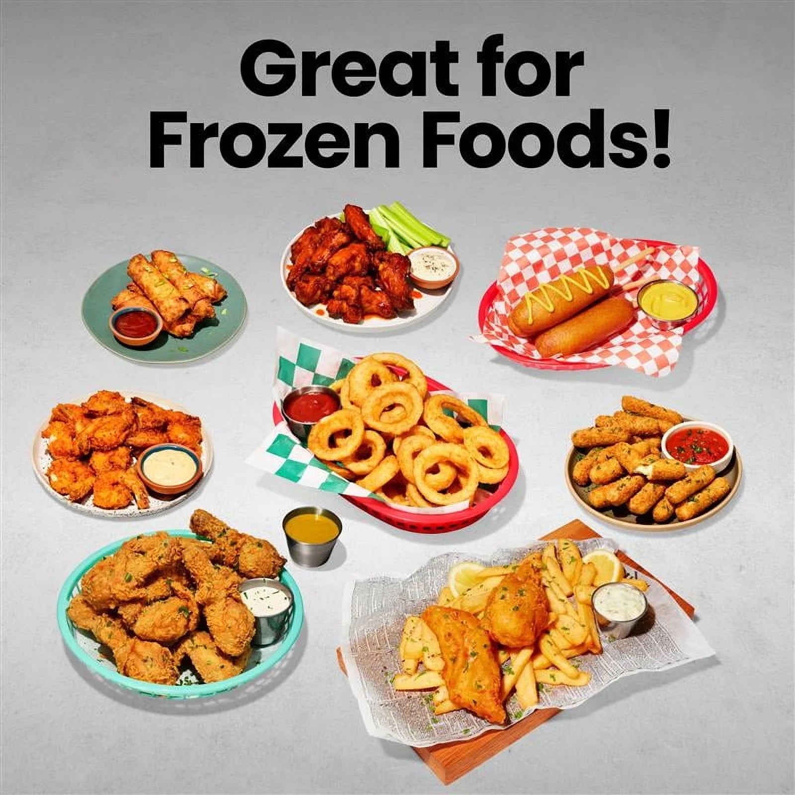 Dual Basket Digital Air Fryer W/ Easy View Windows, 2 Independent 3 Qt Baskets - Black