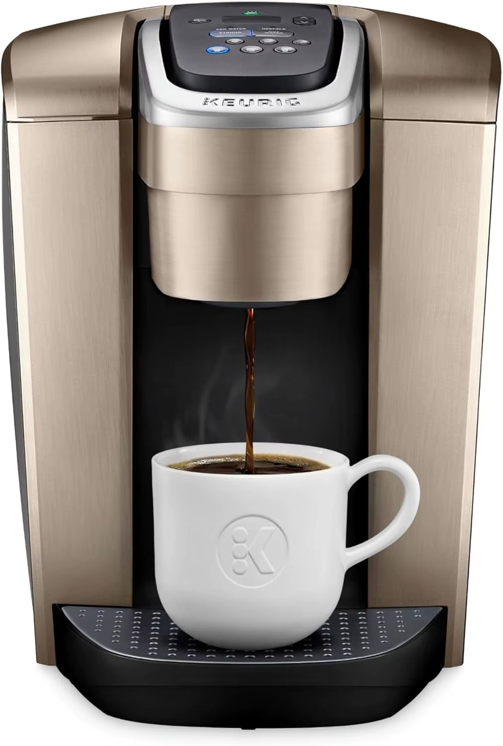 K-Elite Single Serve K-Cup Pod Coffee Maker, with Strength and Temperature Control, Iced Coffee Capability, 8 to 12Oz Brew Size,