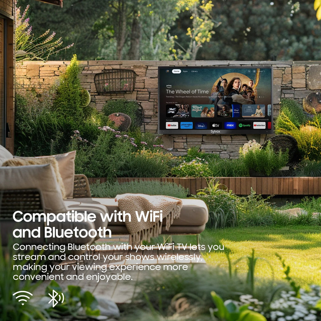 Outdoor Smart TV, 43" Google TV with Dobly Atmos, Google Assistant, 4K 1000Nits outside Television, IP55 Waterproof TV for Partial Sun (Deck Pro 2.0 NEW)