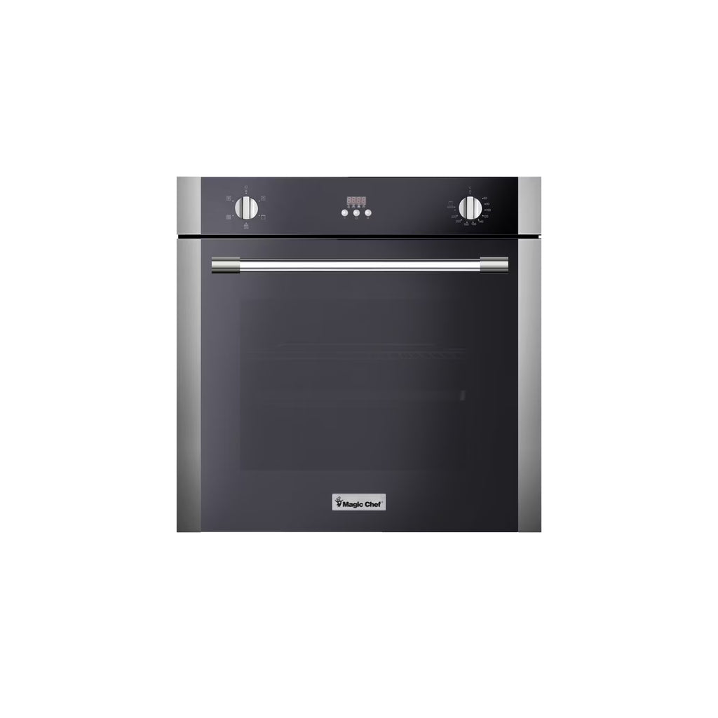 24 Inch Built-In Wall Oven, Stainless and Black