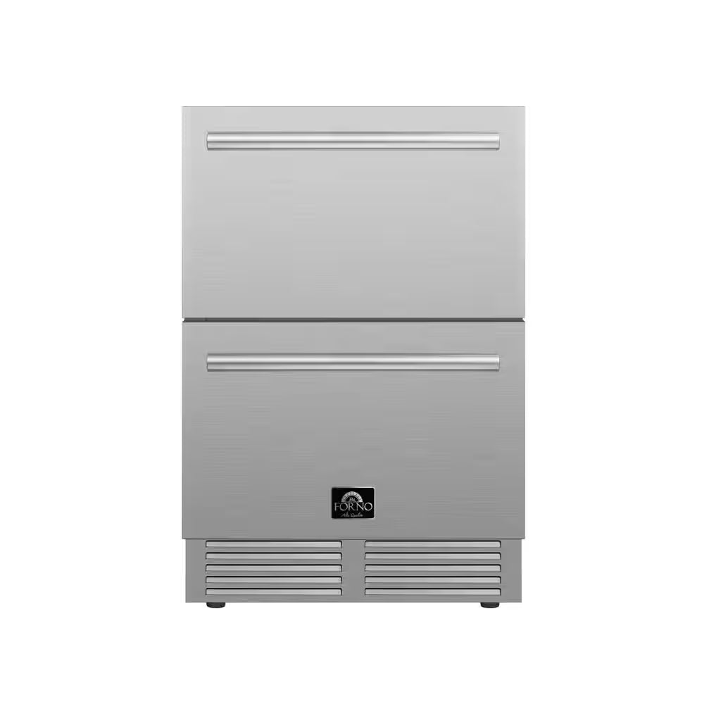 Como 24 In. Single Zone Beverage and Wine Cooler Drawer Refrigerator in Stainless Steel