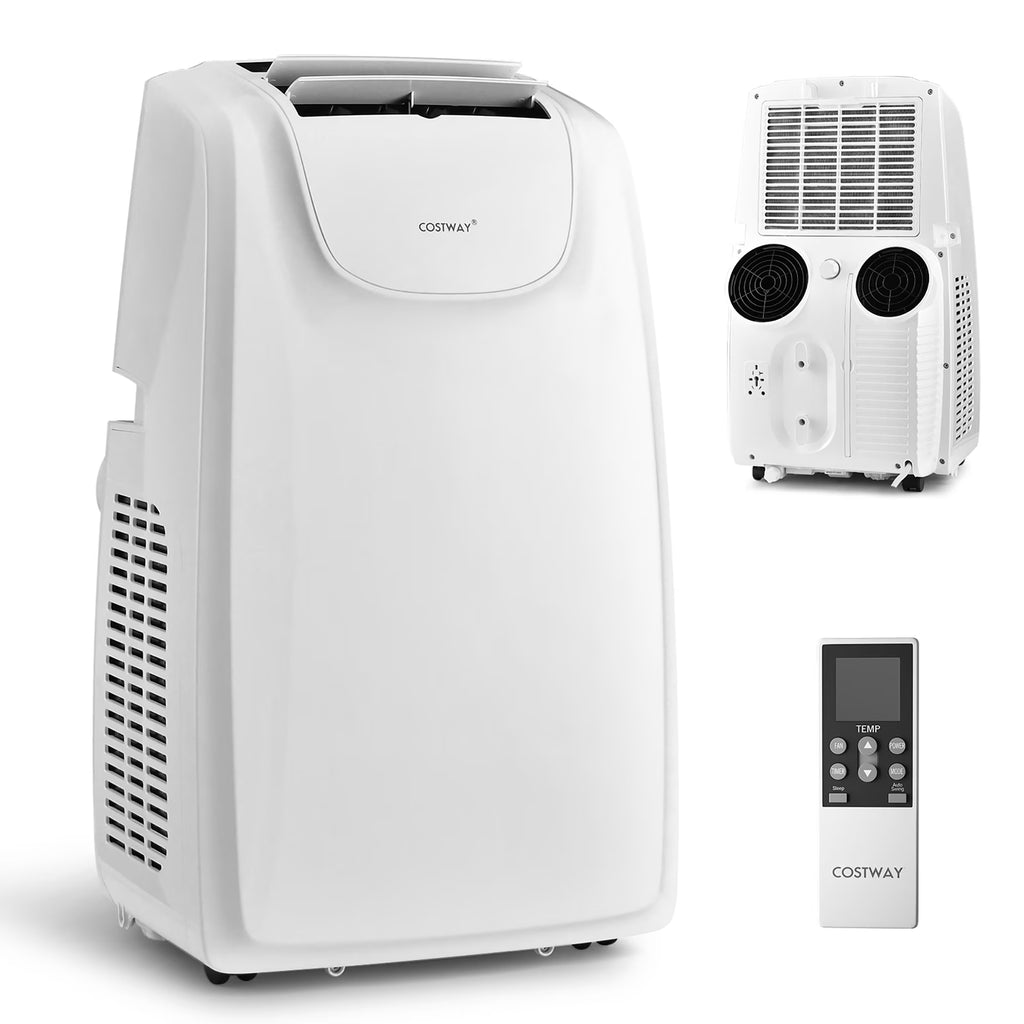 8000 BTU (11,500 BTU ASHRAE) Dual Hose Portable Air Conditioner 3-In-1 AC Unit W/ Remote Control