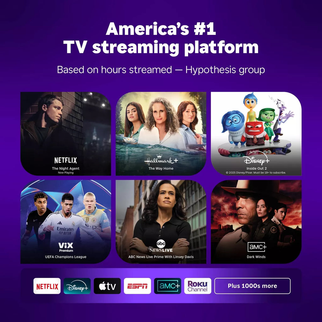 Roku 50" Select Series 4K HDR Smart Roku TV with Roku TV Remote