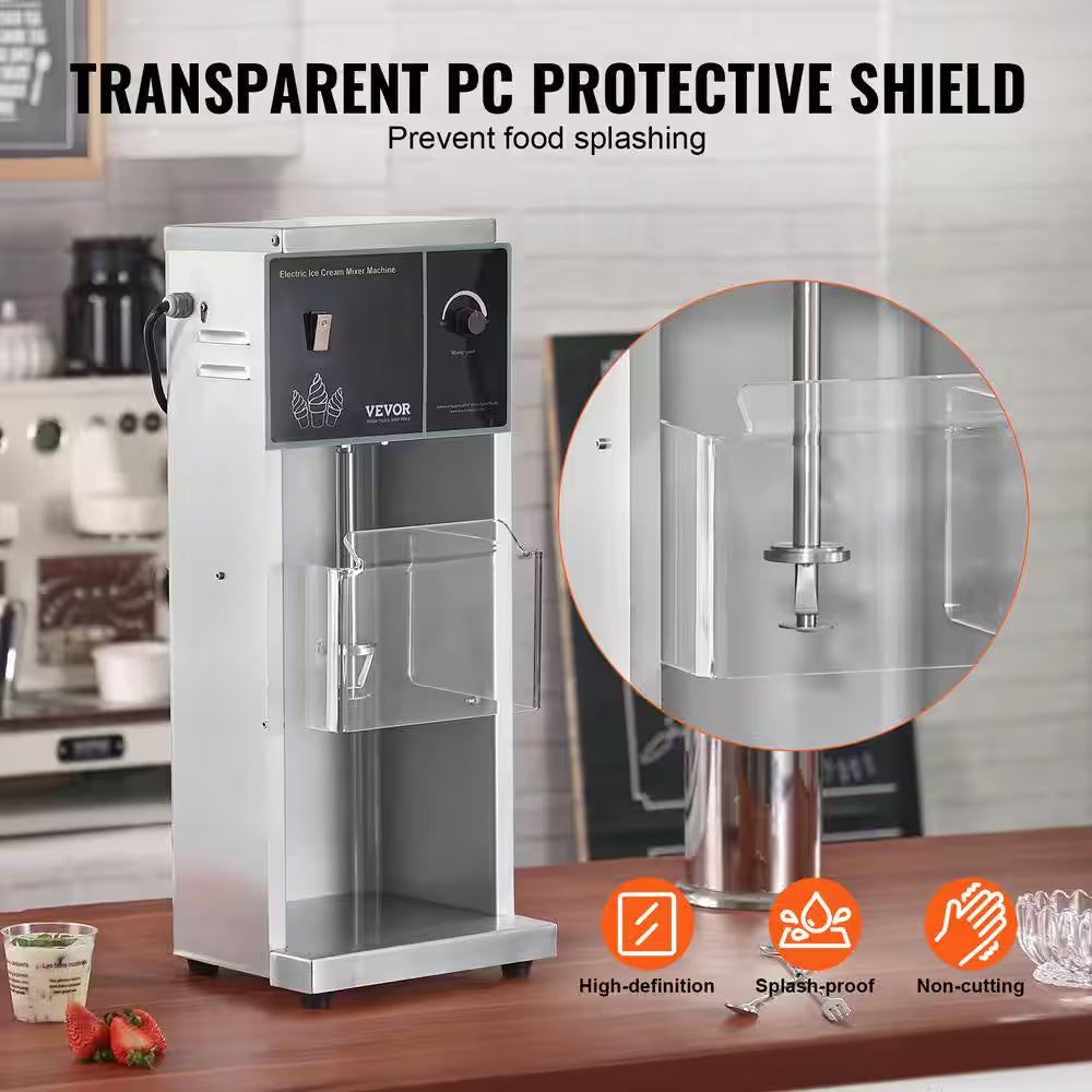 Ice Cream Blender 400W High-Speed Ice Cream Maker Mixer Stir Machine 4200RPM, Stepless Speed Adjustment Ice Cream Shaker