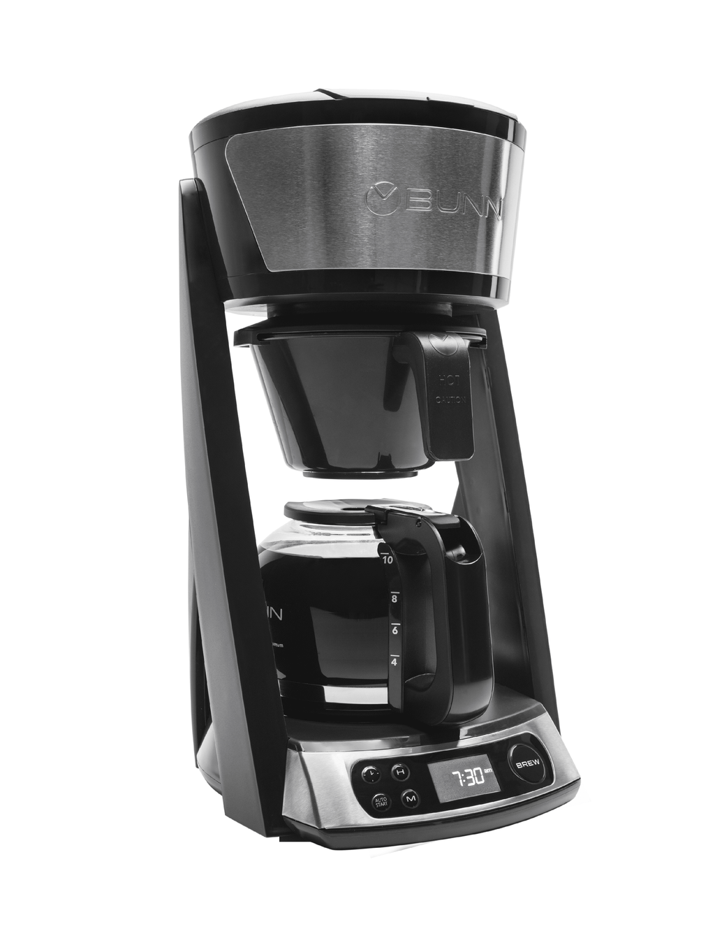 HB Heat N Brew Programmable 10-Cup Coffee Maker, Black/Sst, 46500.0003