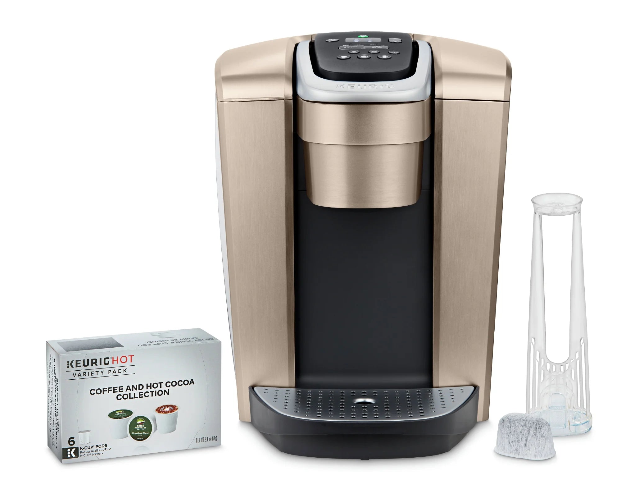 K-Elite, Single Serve K-Cup Pod Coffee Maker, Brushed Gold