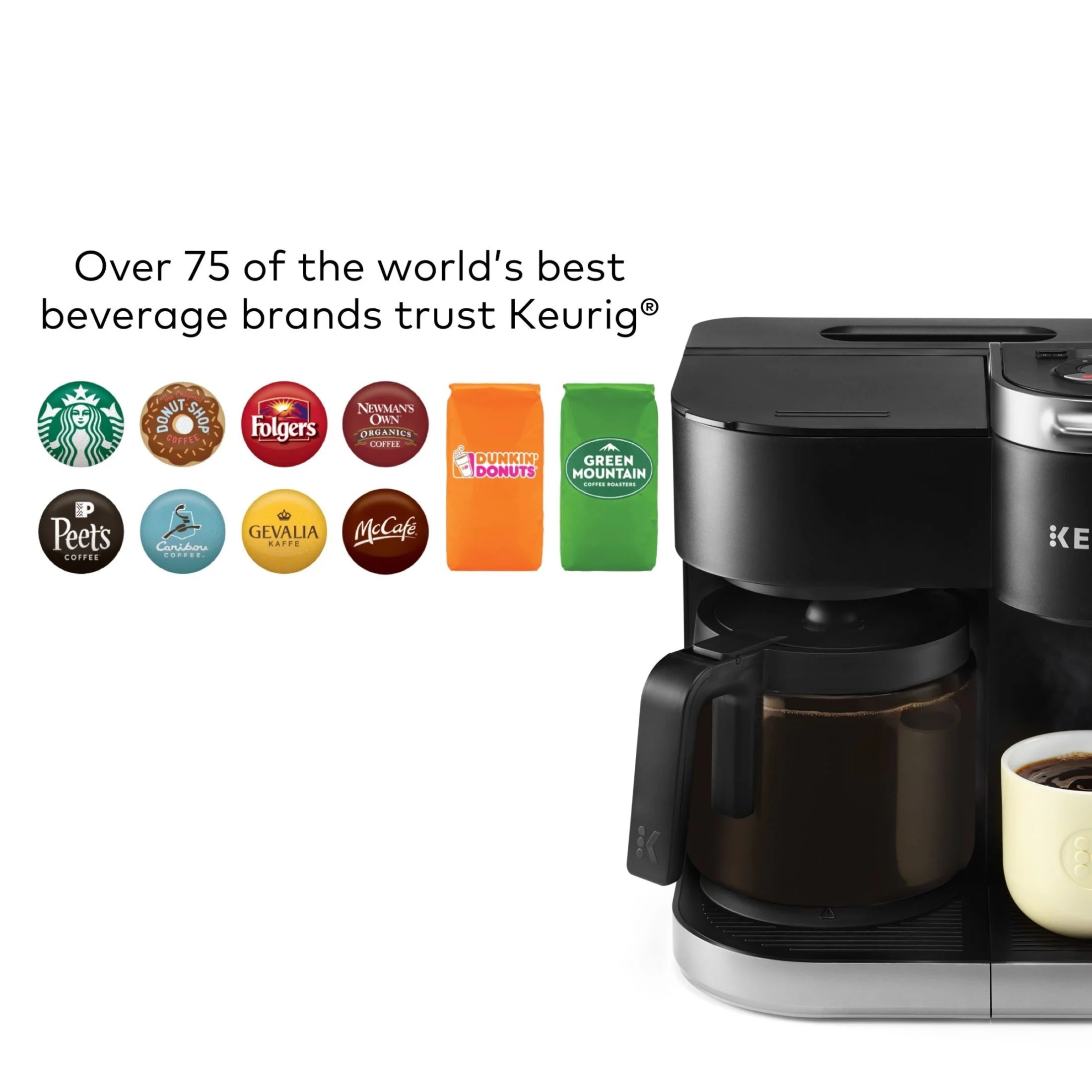 K-Duo Single Serve K-Cup Pod & Carafe Coffee Maker, Black