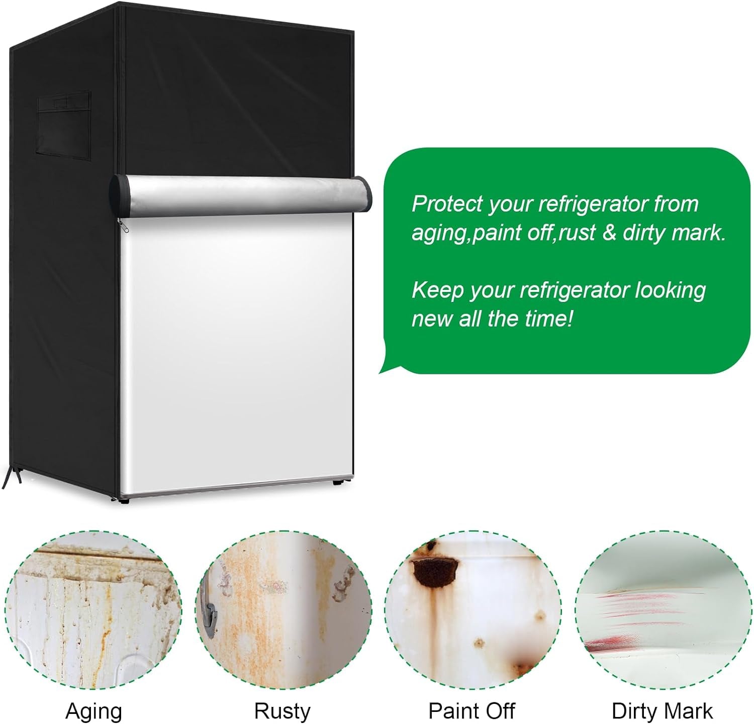 Outdoor Refrigerator Cover Dustproof Freezer for Protecting Upright Freezers/Bev