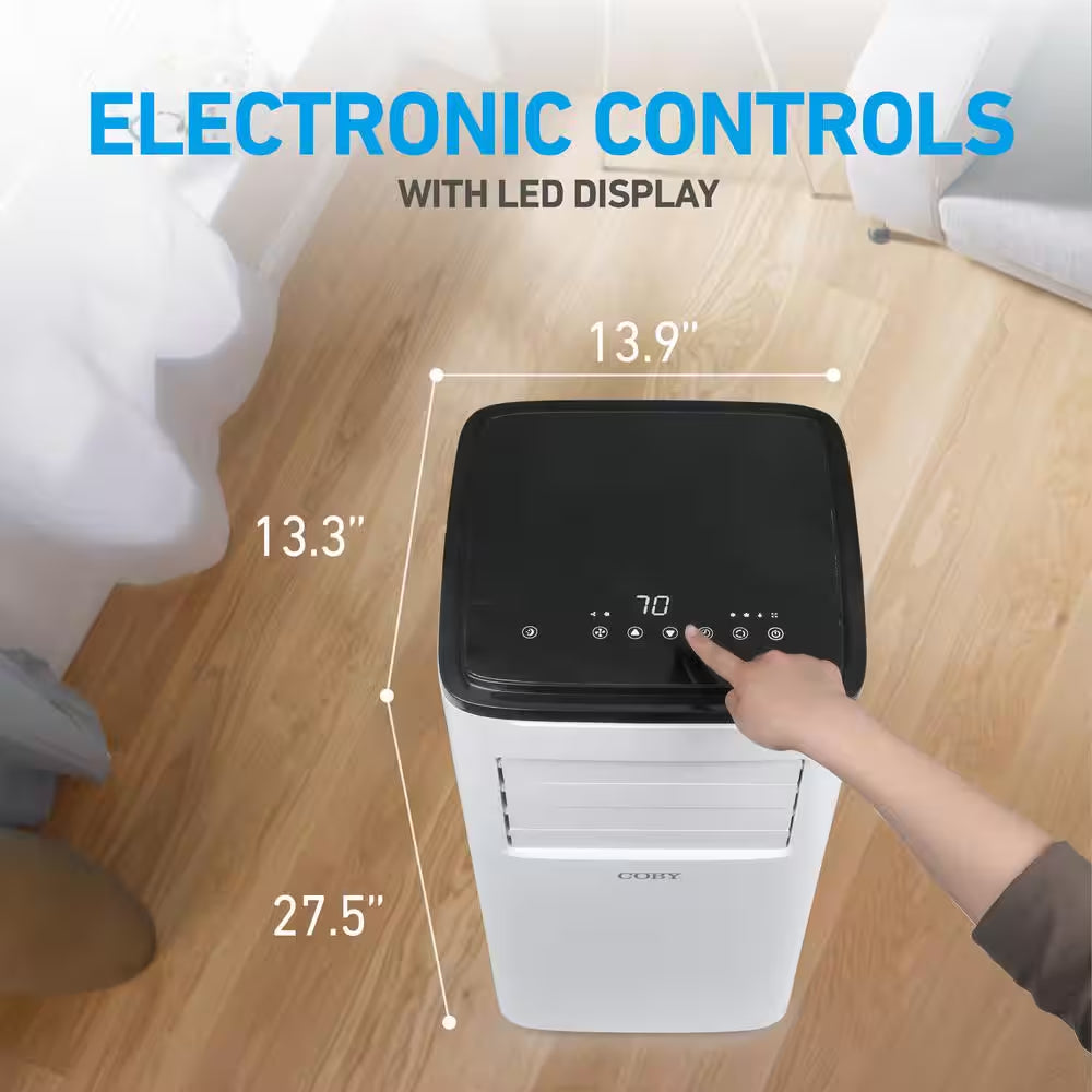 CBPAC 6500(DOE) BTU Portable Air Conditioner Cools 400 Sq. Ft. without Heater with Dehumidifier with Remote in White