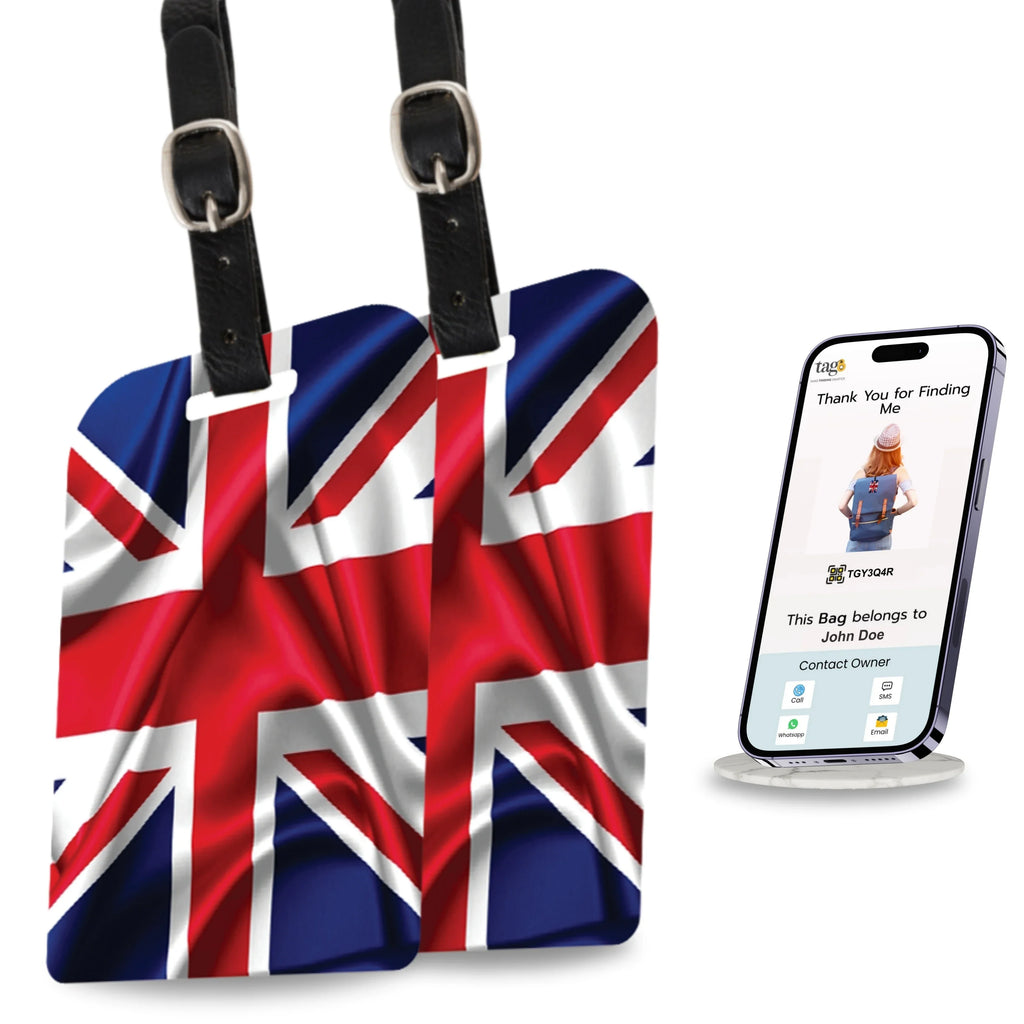 Smart Bag Security Tag - Great Britain Flag [Pack 2]