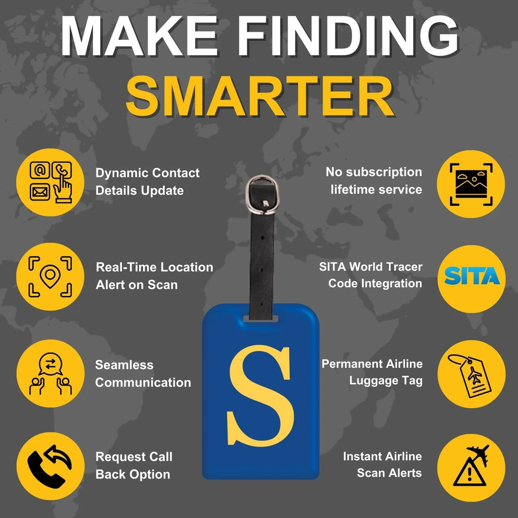 Initials Bag tag S  [pack 2]